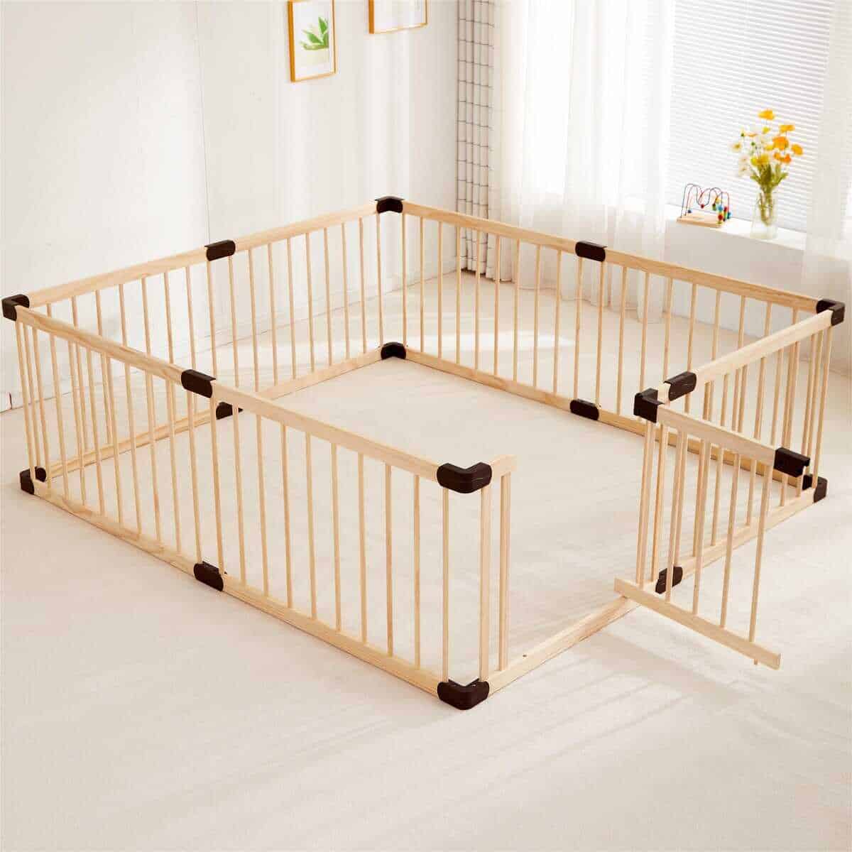 Corralito de Madera para Bebés Área de Juegos, Corralito