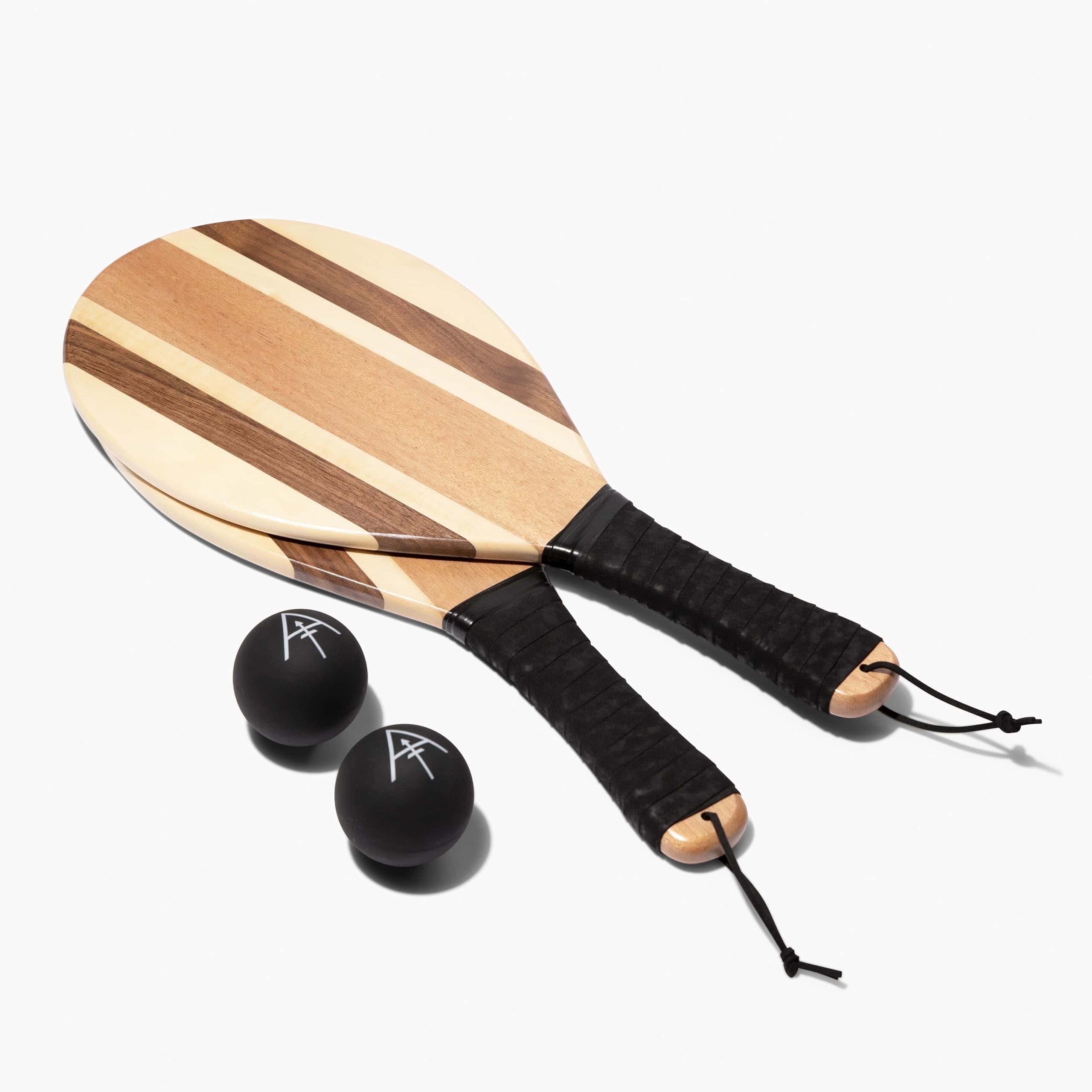 Set de Palas Premium Frescobol - 2 Palas de Madera Natural - Imagen 4