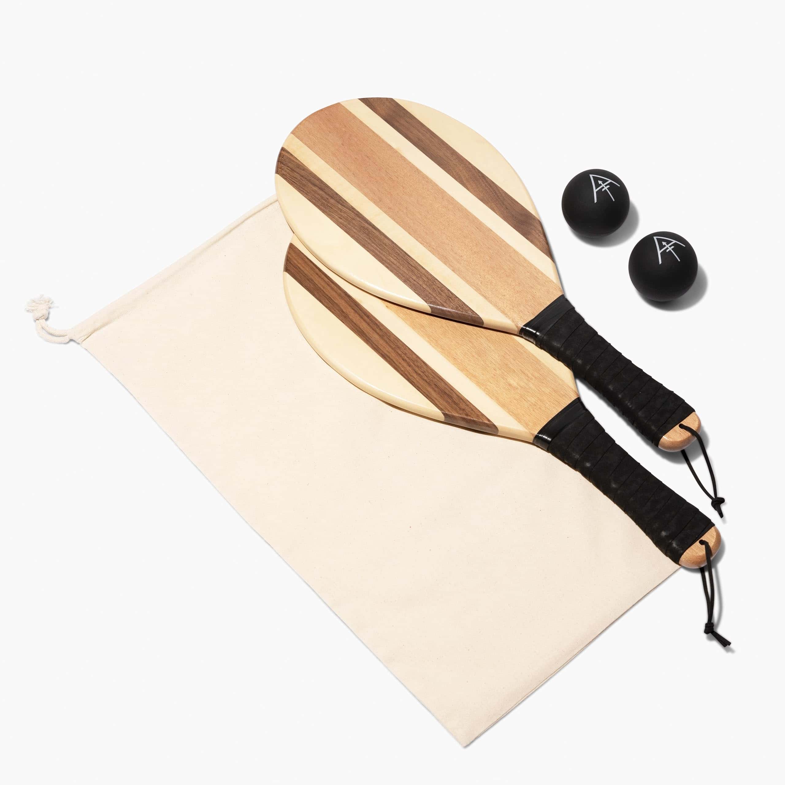 Set de Palas Premium Frescobol - 2 Palas de Madera Natural - Imagen 6