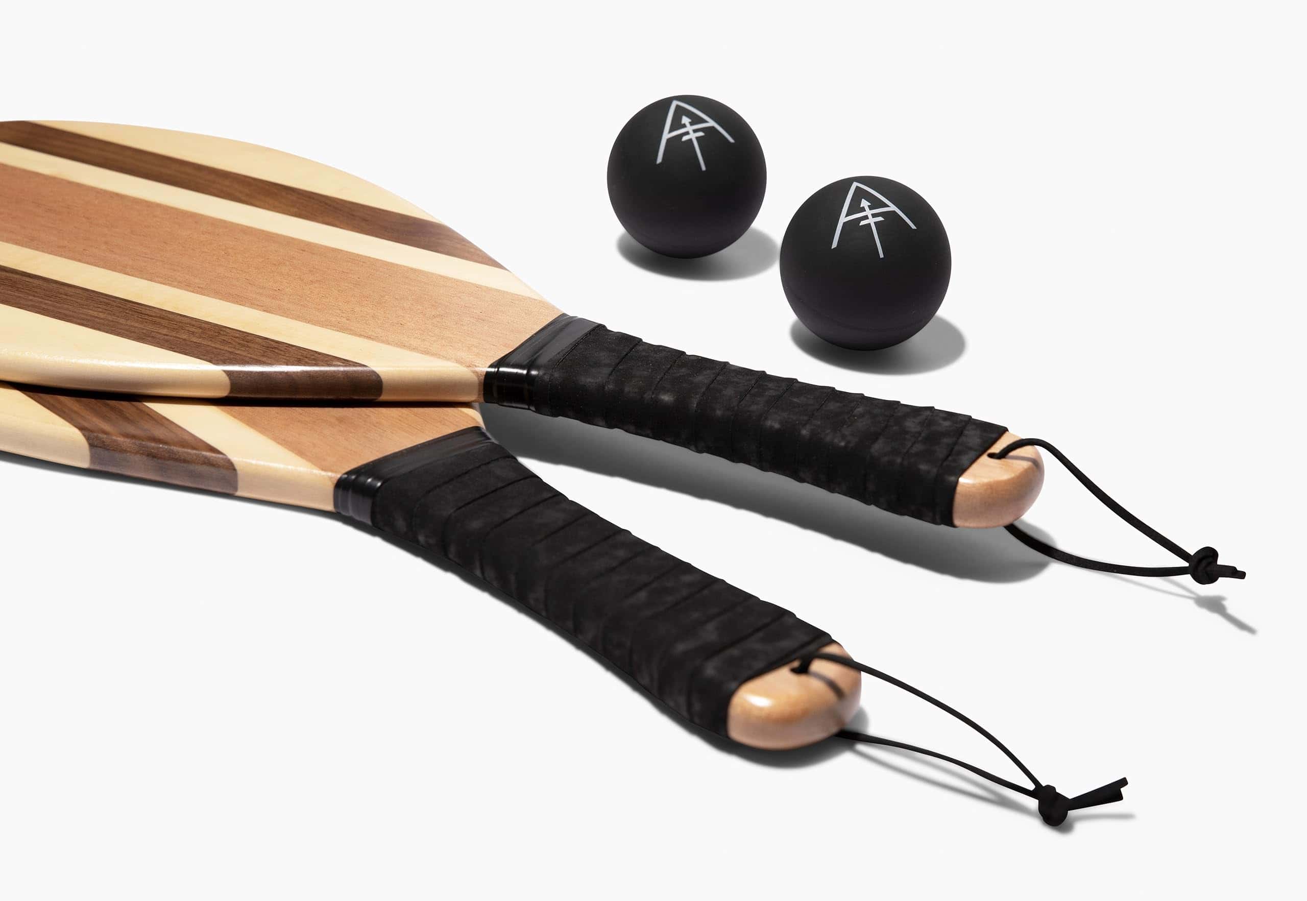 Set de Palas Premium Frescobol - 2 Palas de Madera Natural - Imagen 5