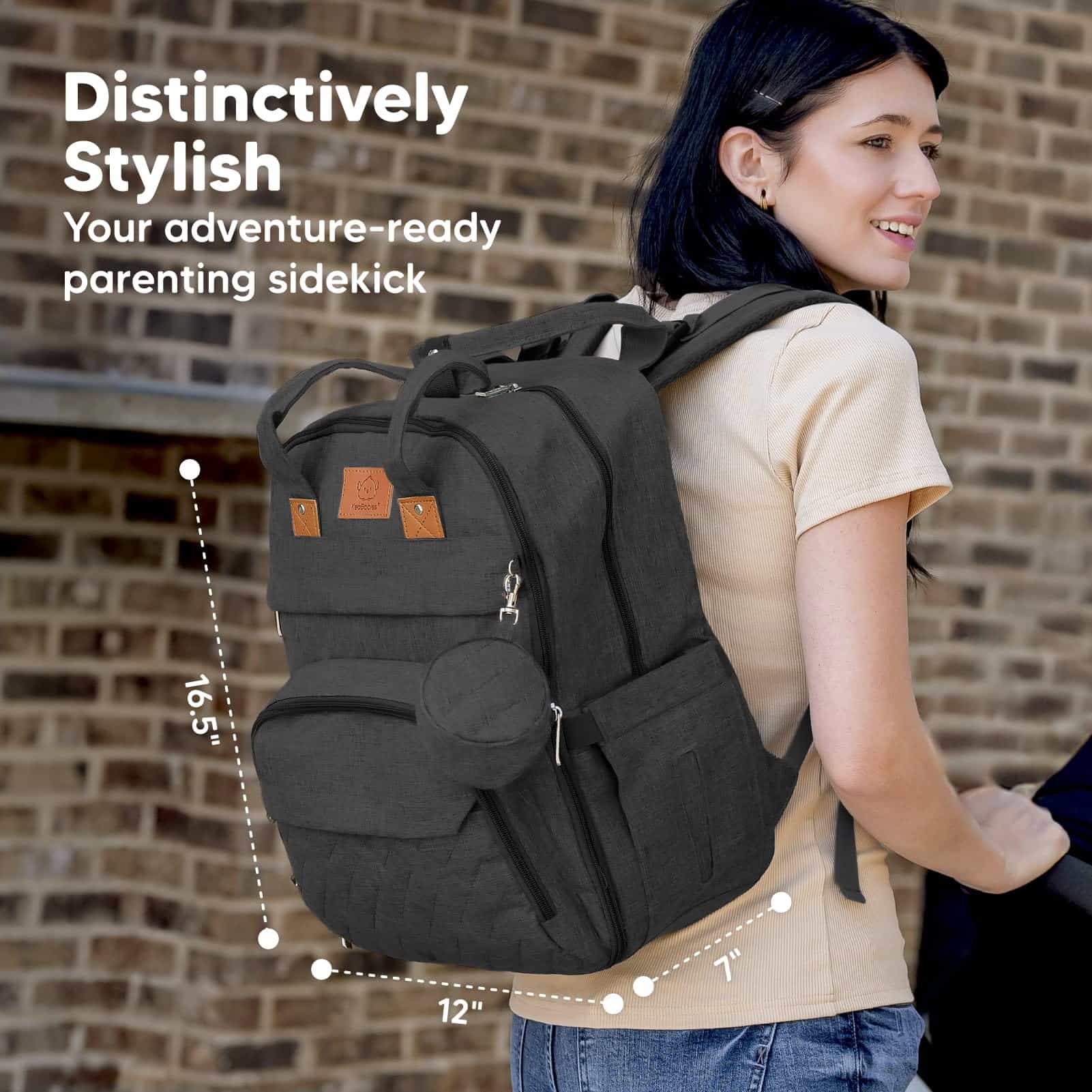 Mochila para pañales KeaBabies, Bolsa de pañales para bebé - Imagen 5