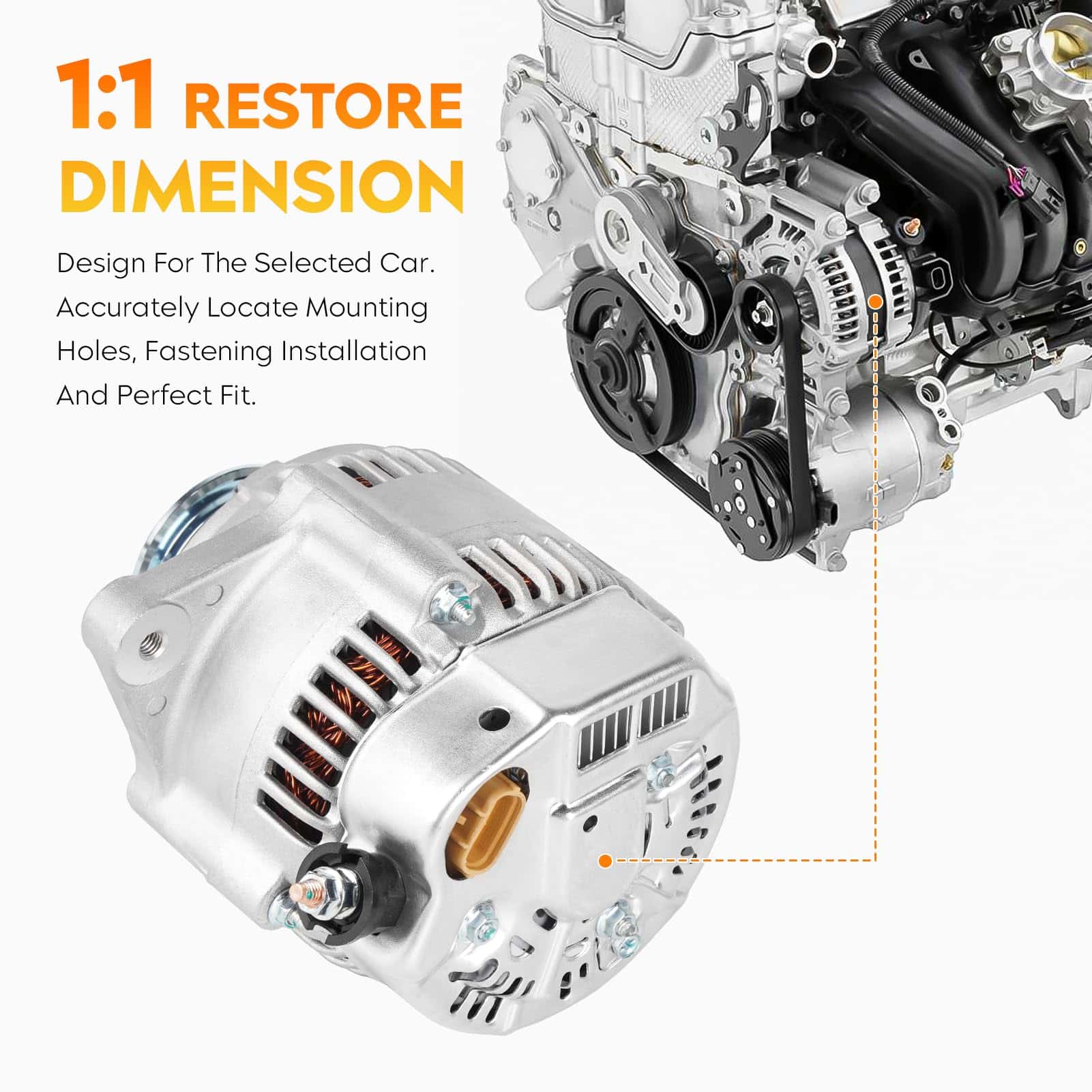 Alternador para Toyota 4Runner 2.7L 2000, Tacoma 2.4L 2.7L - Imagen 4