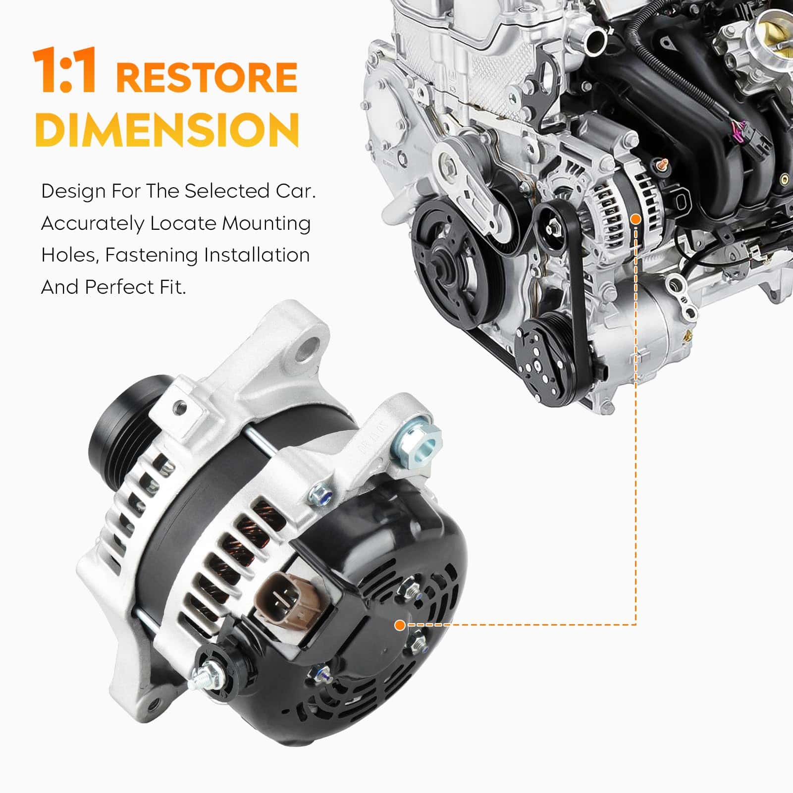 Alternador para Toyota Corolla & Matrix L4 1.8L 2011 2012 - Imagen 4