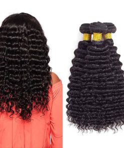 Paquetes de Cabello Humano Ondulado Profundo Brasileño 12A