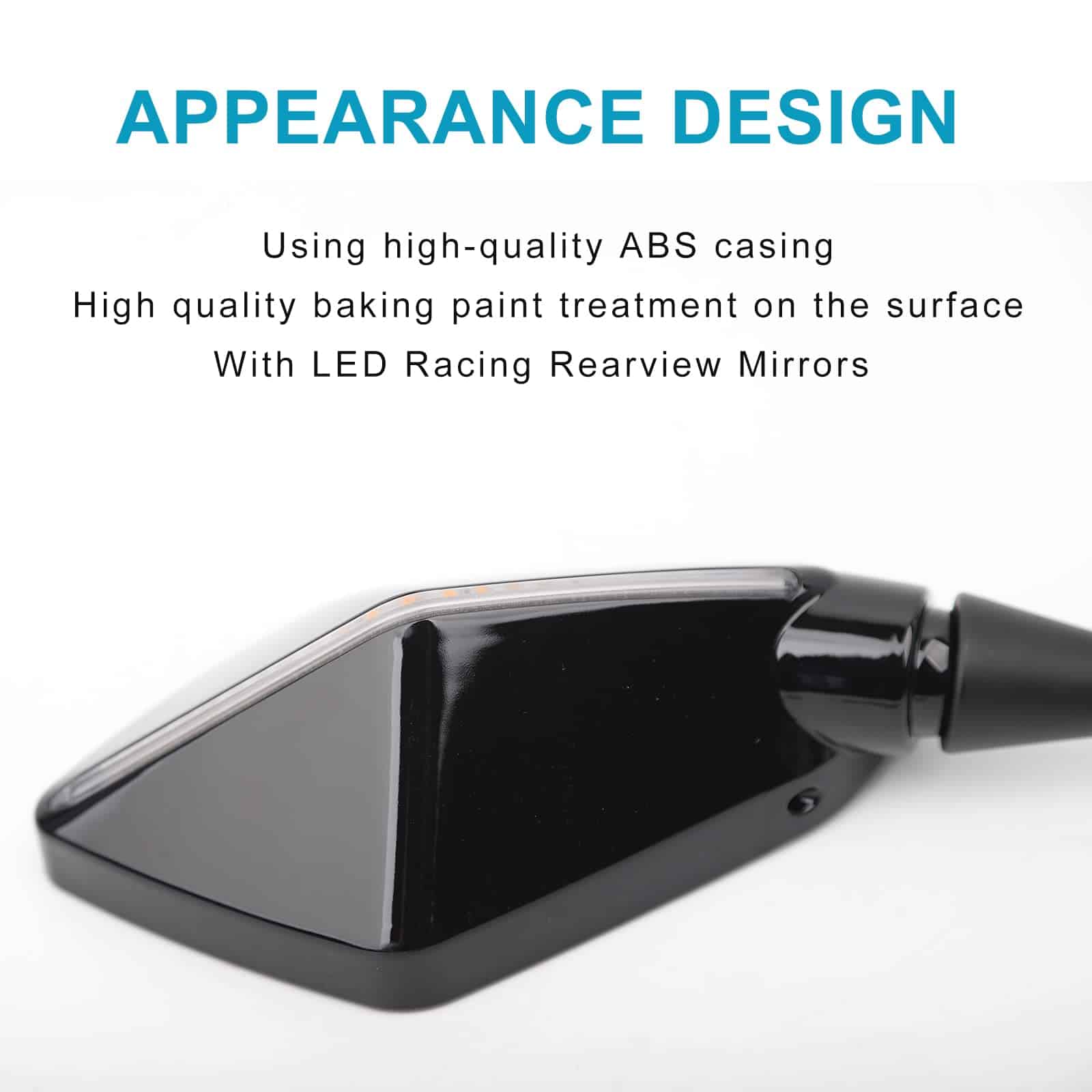 Espejos retrovisores LED para motocicleta Mokuo con flecha - Imagen 5