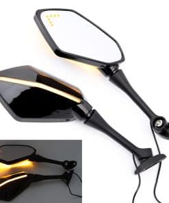Espejos retrovisores LED para motocicleta Mokuo con flecha