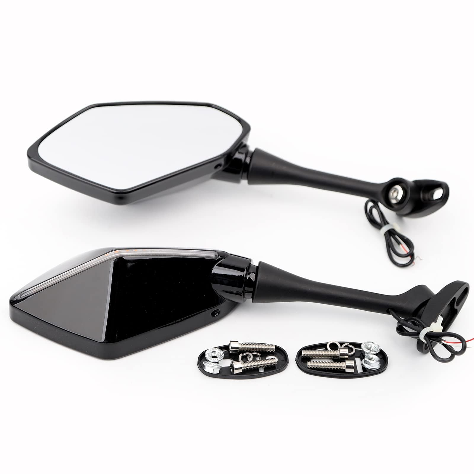 Espejos retrovisores LED para motocicleta Mokuo con flecha - Imagen 3