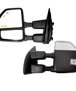 AERDM Espejo de Remolque Cromado con Sensor de Temperatura