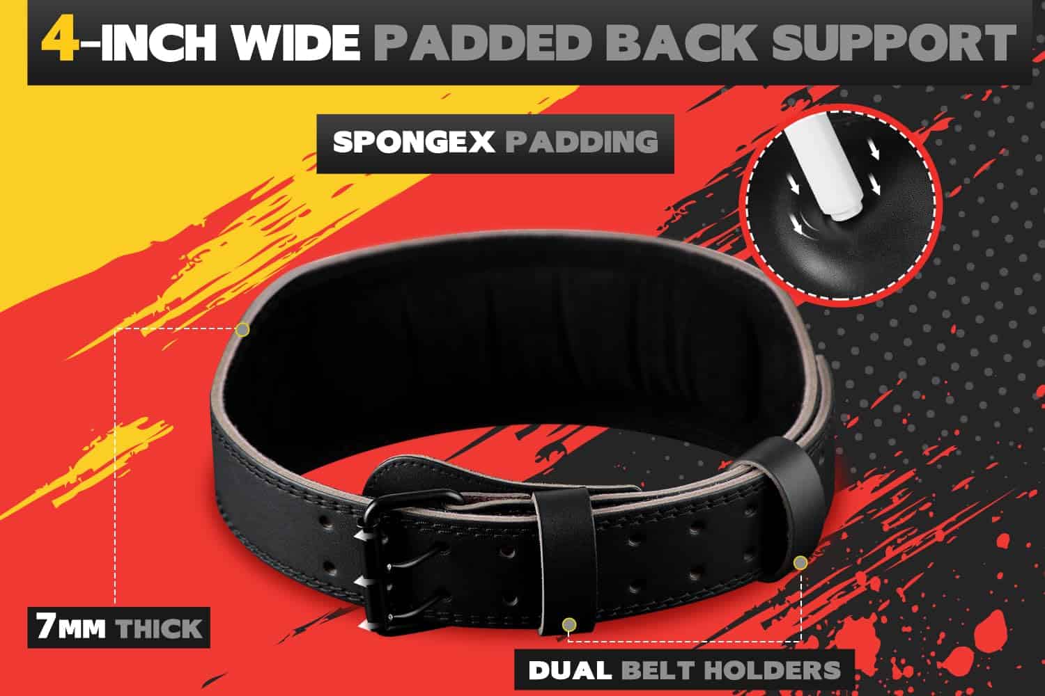 Cinturón de levantamiento de pesas Jaffick para 7MM Cuero - Imagen 8