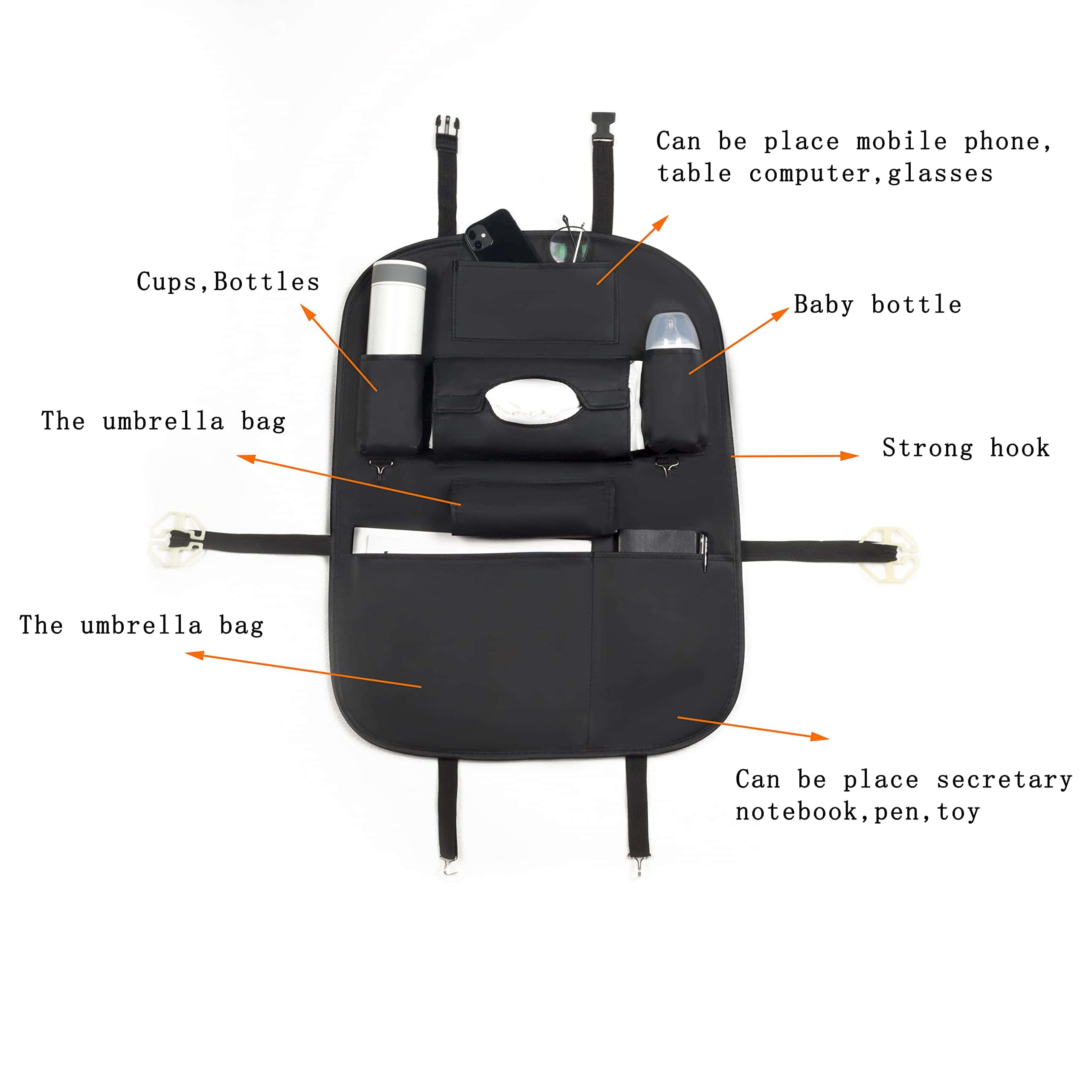 Organizador de Asiento Trasero de Coche ASENDIWAY con - Imagen 8