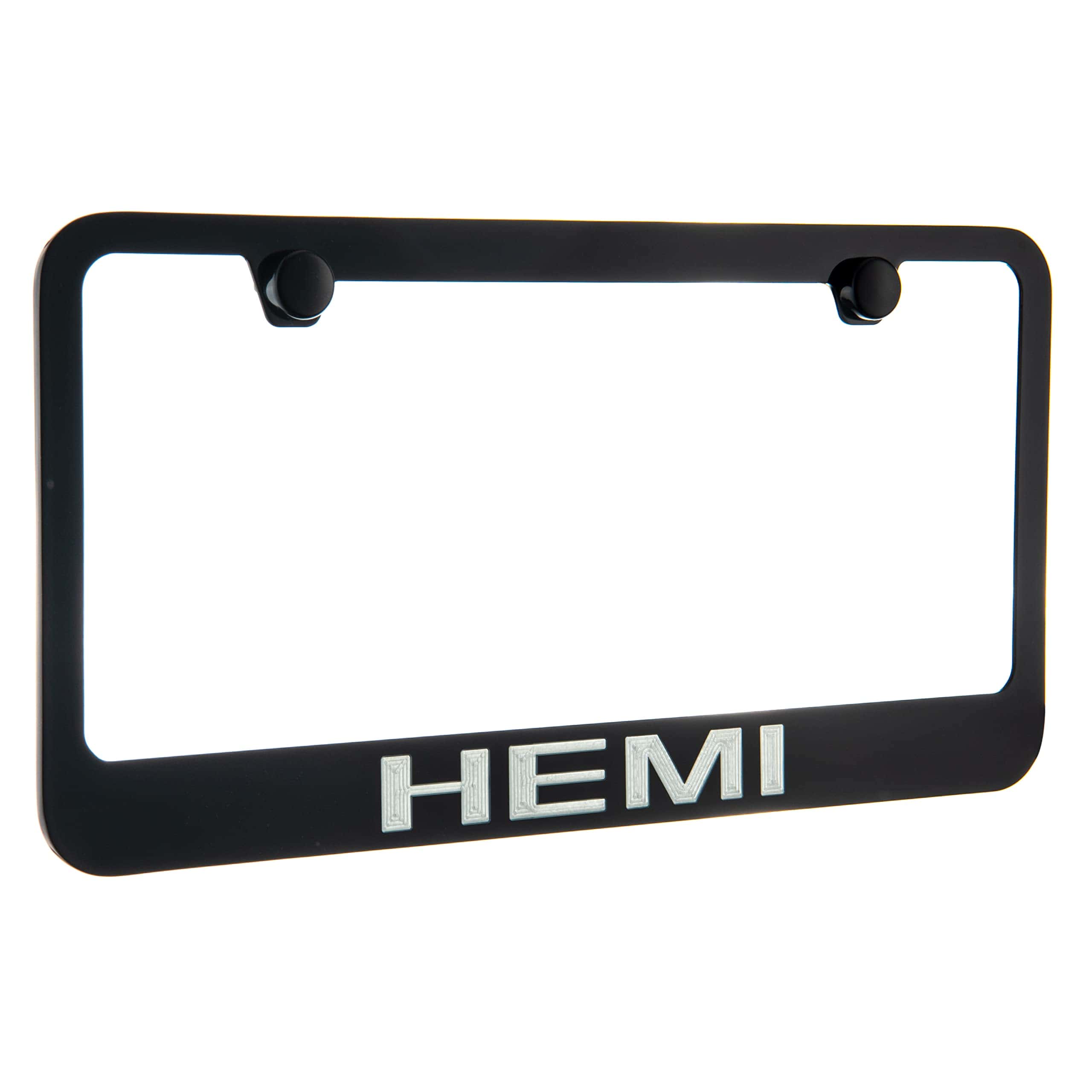 Marco de Placa de Licencia HEMI Negro, Licencia Oficial.