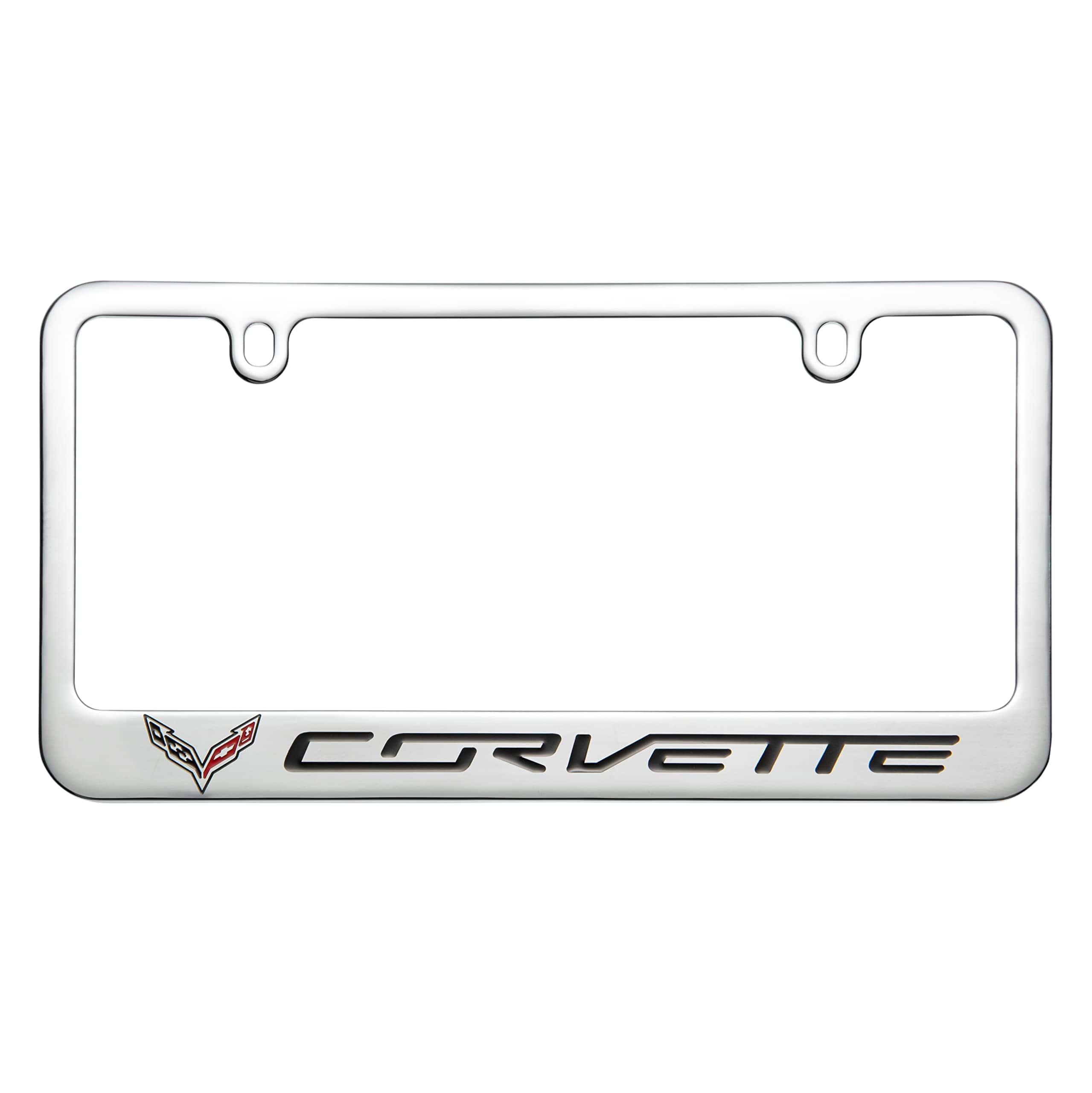 Porta placas de licencia Corvette C7 con un logo cromado, - Imagen 3