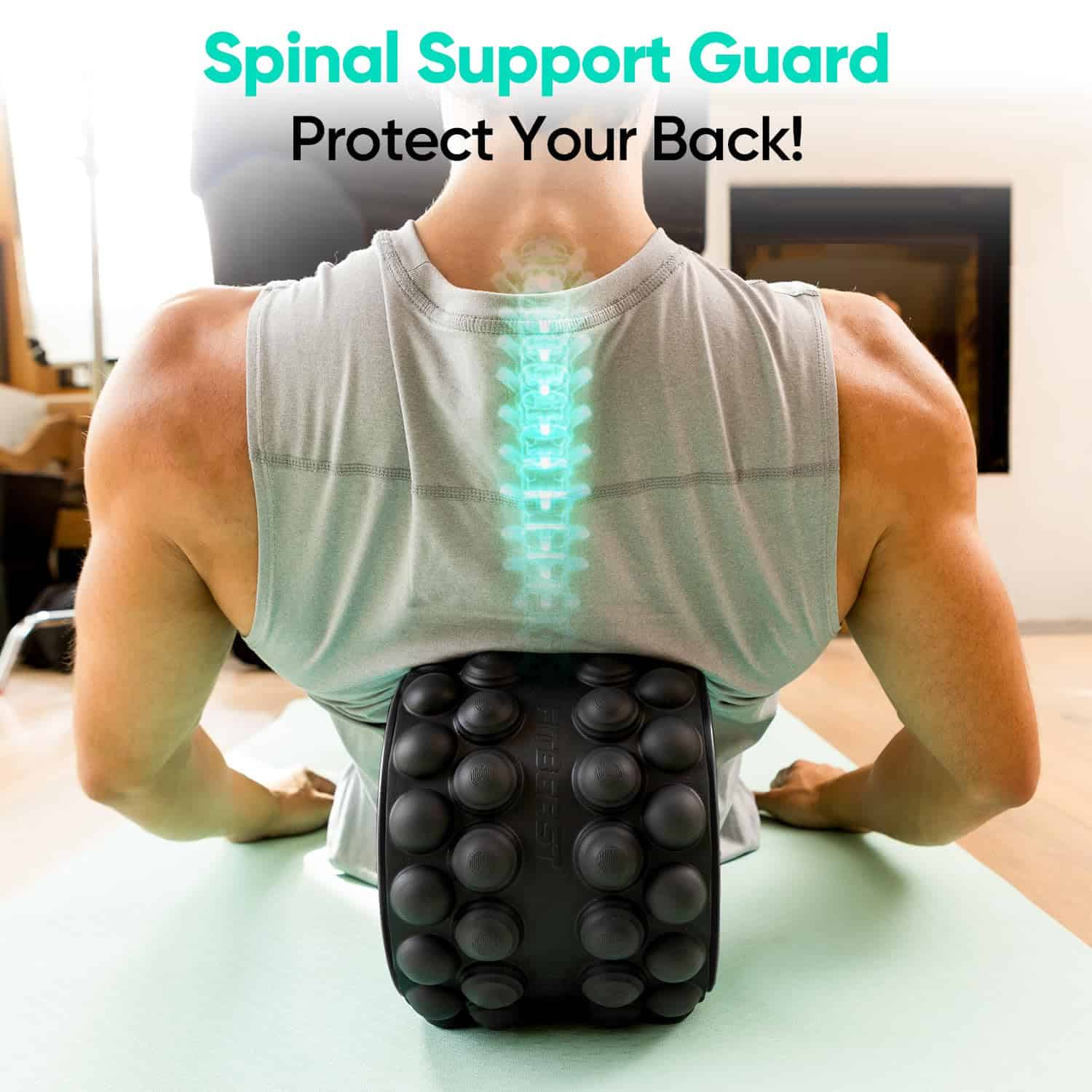 Rodillo de Espuma para la Espalda FitBeast, Rueda de Masaje - Imagen 4