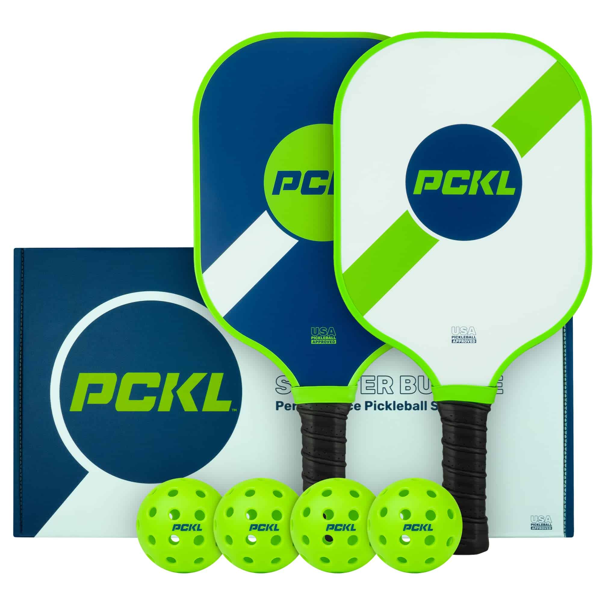 Paquete Inicial de Pickleball Serie 2 con 2 Palas y 4 Bolas