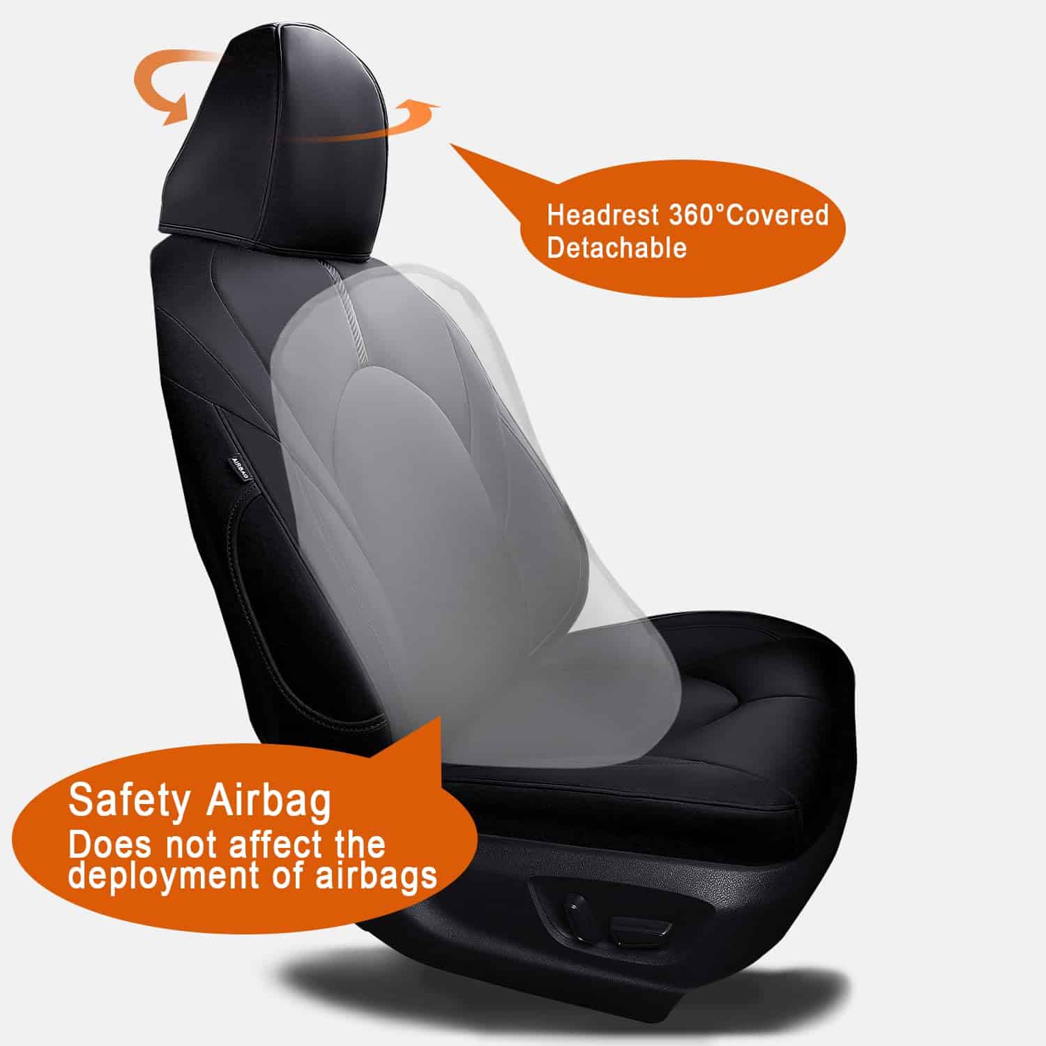 Funda de asiento compatible con Toyota -Negro - Imagen 3