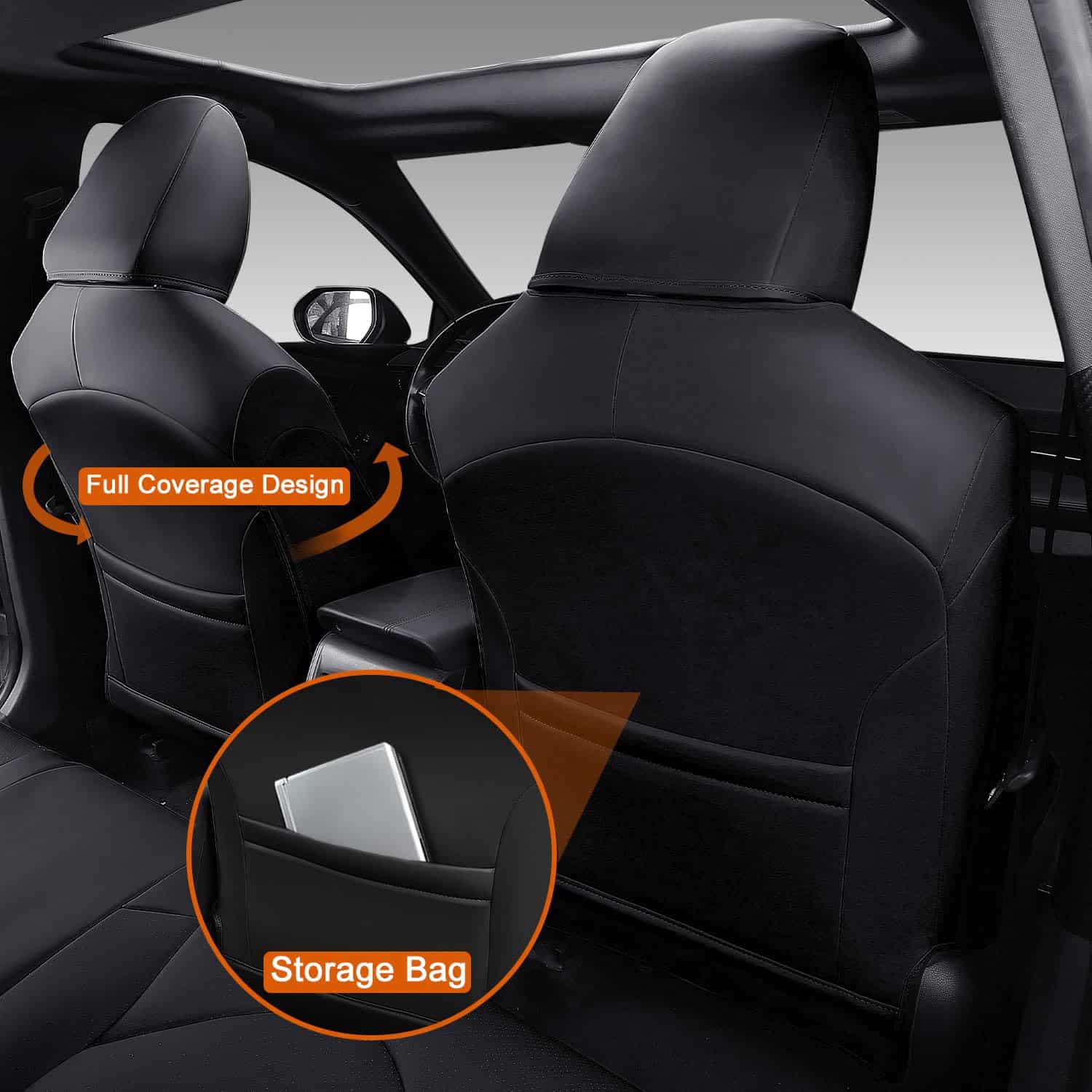 Funda de asiento compatible con Toyota -Negro - Imagen 4