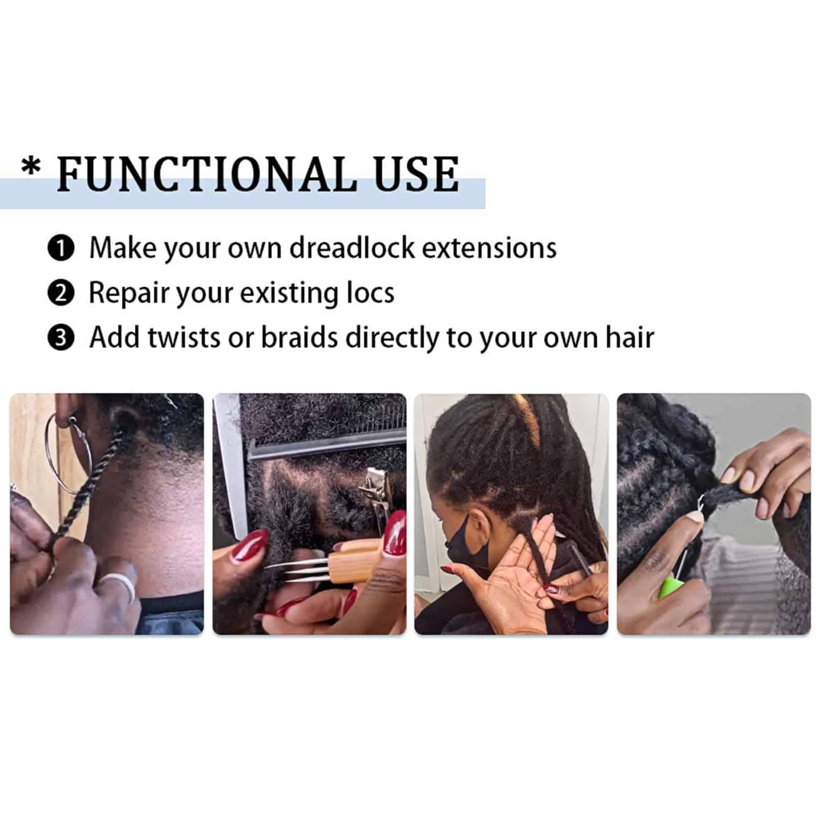 HAPPY&CC 100 por ciento Pelo Humano Rizado Afro para - Imagen 5