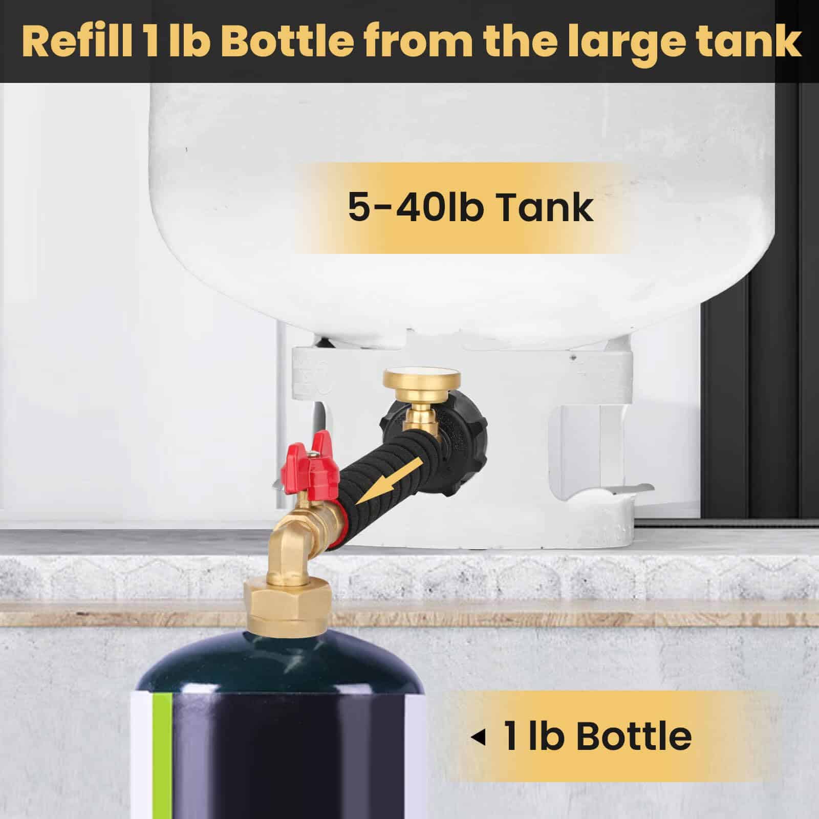 Adaptador de Recarga de Propano Aekops para Tanques de 1 - Imagen 4