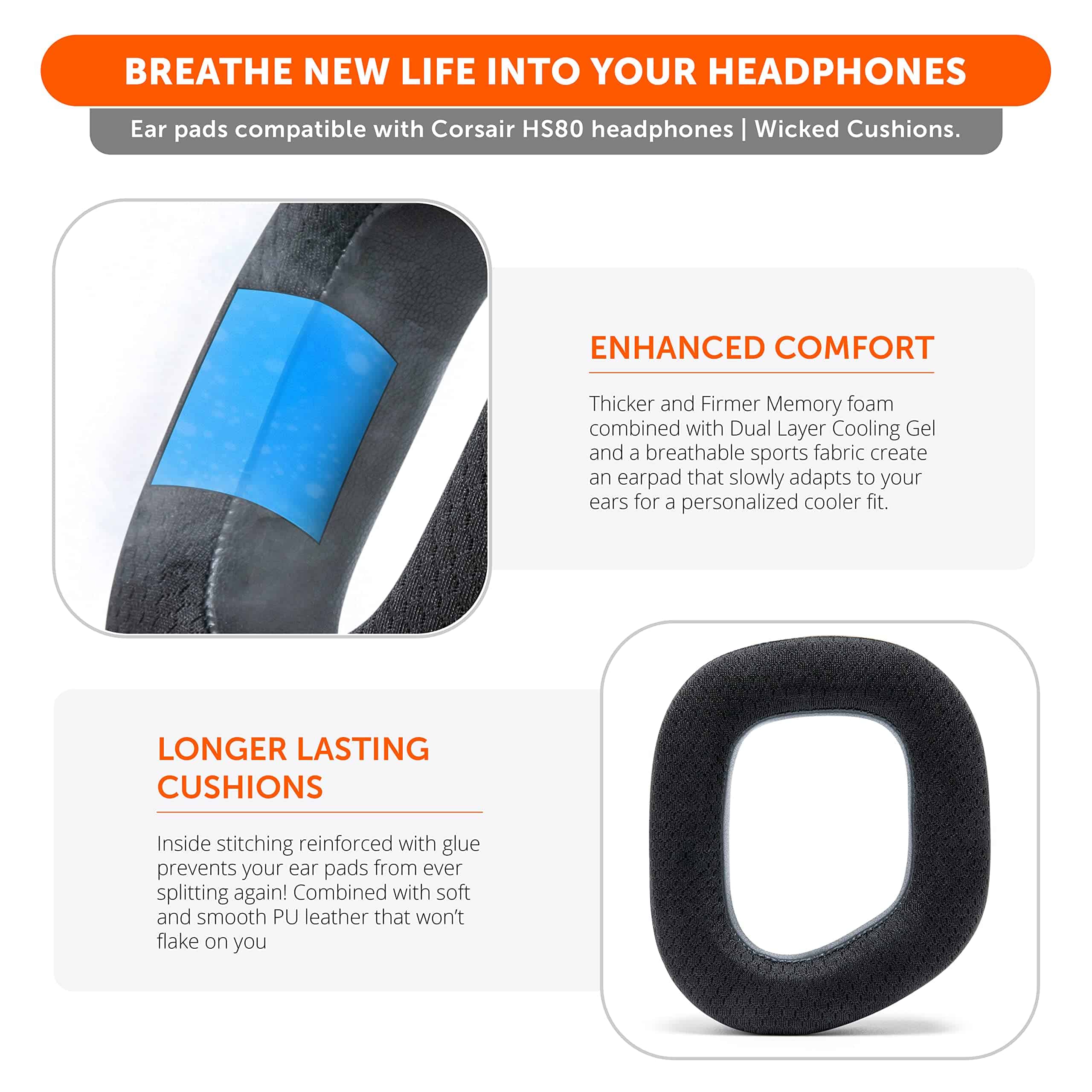 WC Freeze HS80 - Almohadillas de Gel Refrescante para - Imagen 5