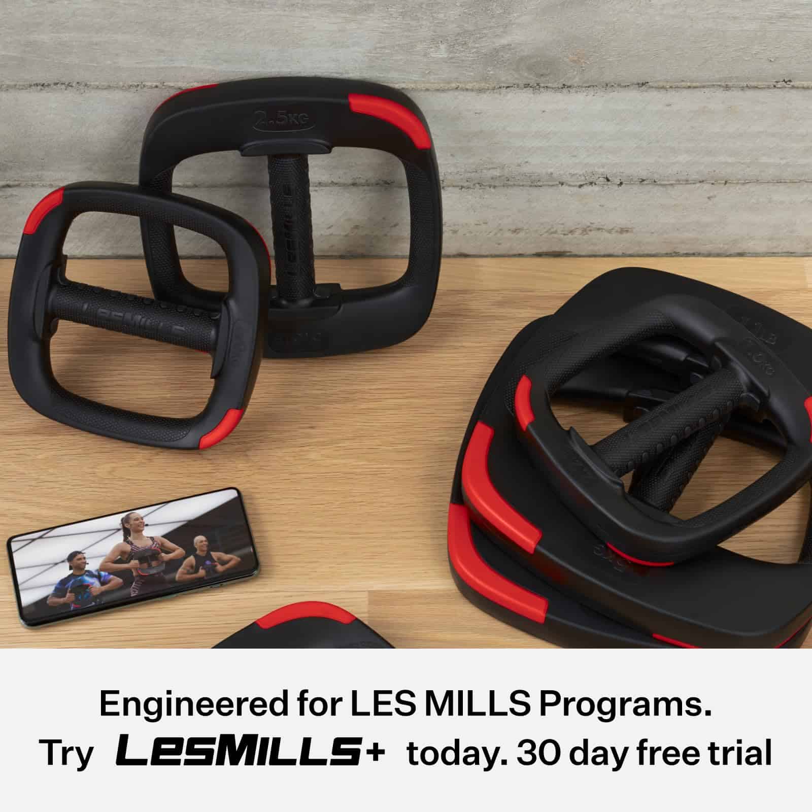 Pesas de mano ergonómicas dobles Les Mills de 2.2 libras, - Imagen 5