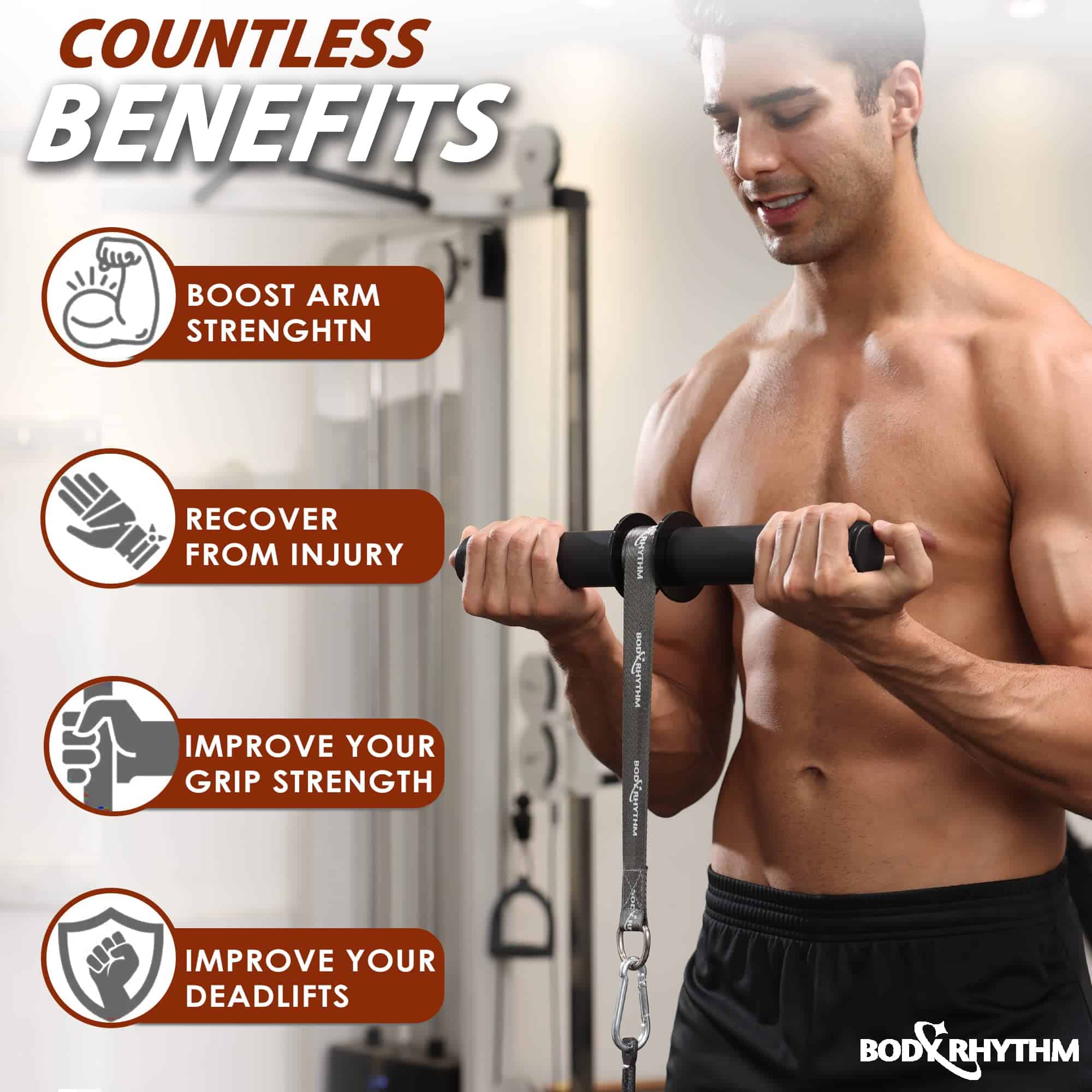 BODYRHYTHM Wrist and Forearm Blaster, Rodillo de muñeca y - Imagen 5