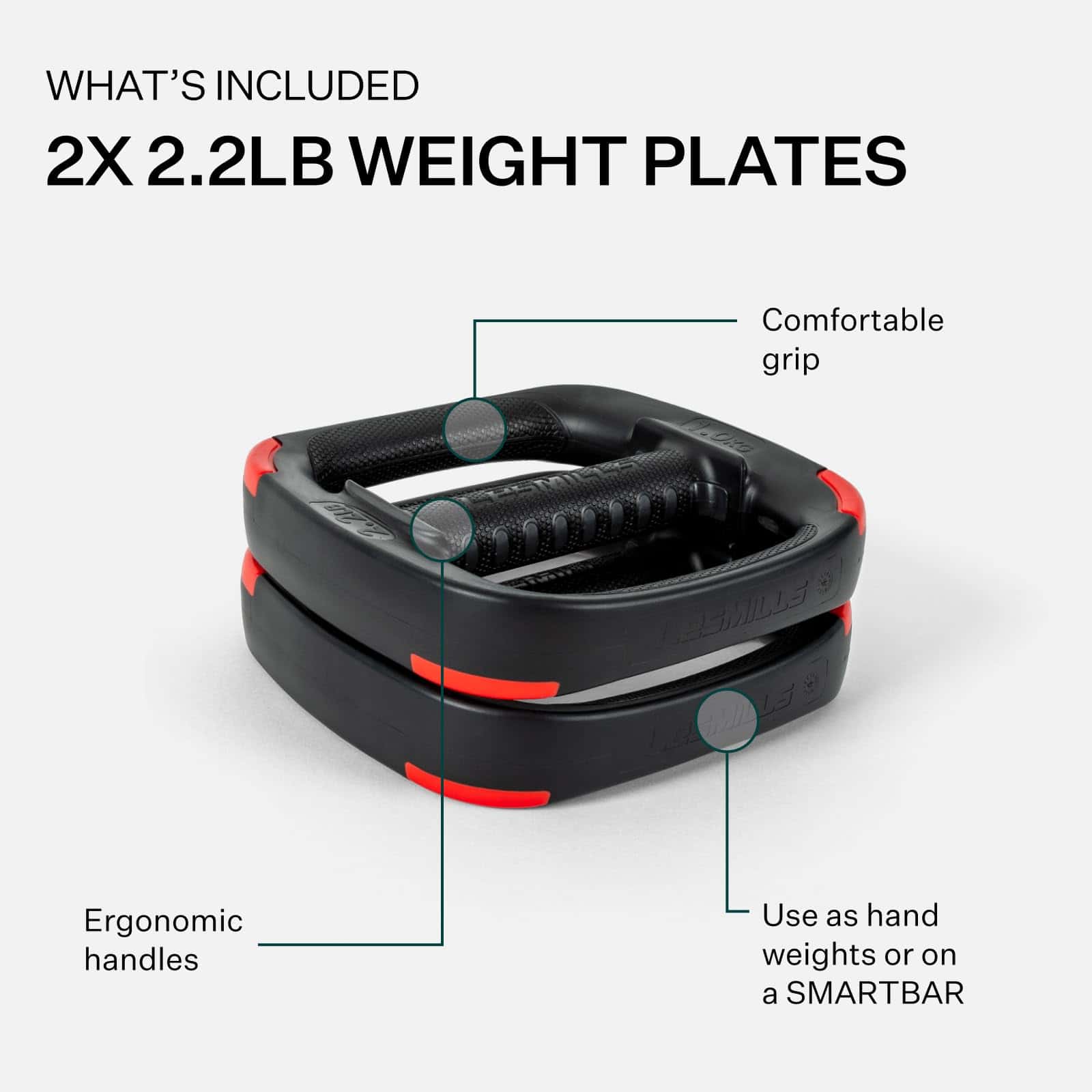 Pesas de mano ergonómicas dobles Les Mills de 2.2 libras, - Imagen 3