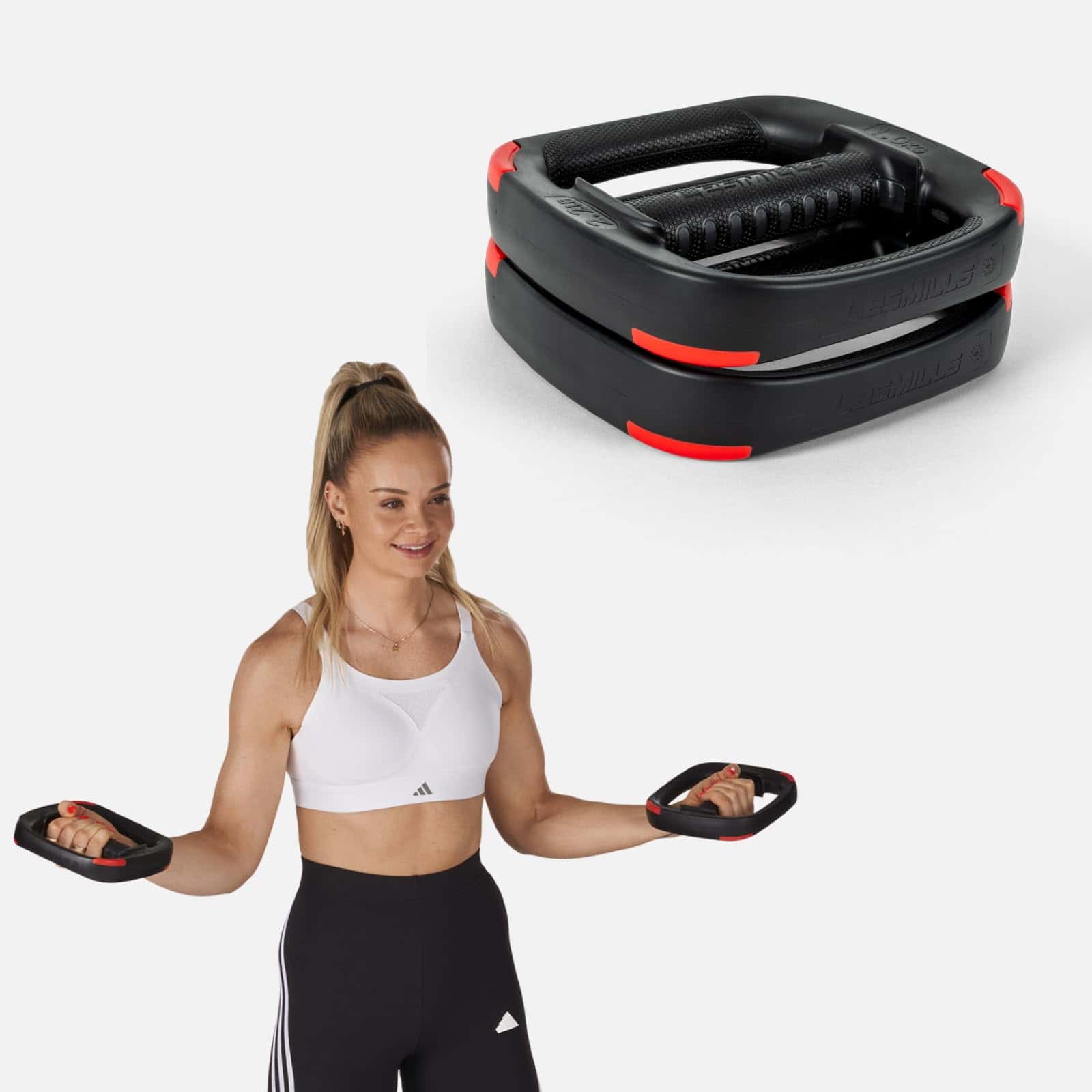 Pesas de mano ergonómicas dobles Les Mills de 2.2 libras,
