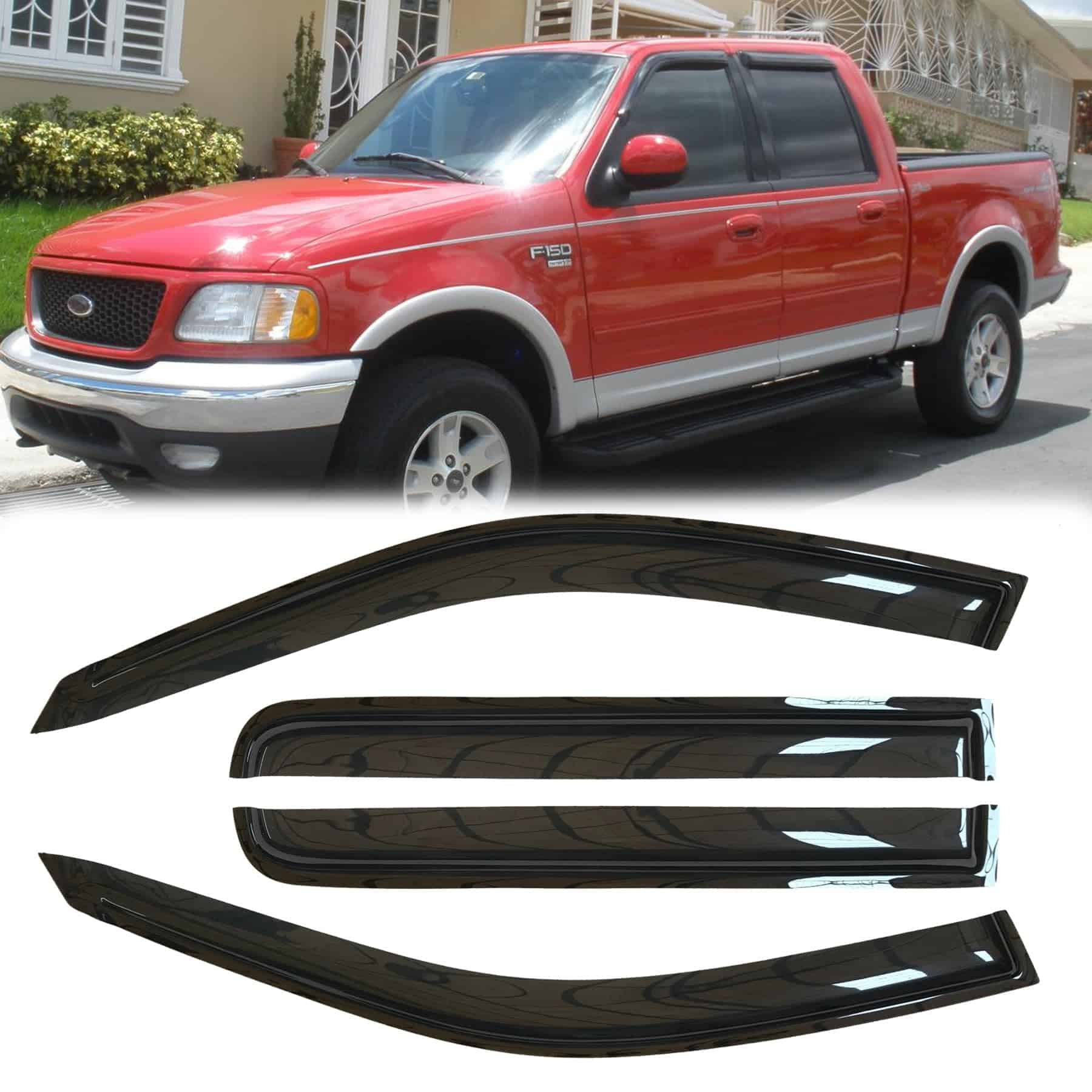 Juego de 4 deflectores de lluvia a prueba de choques