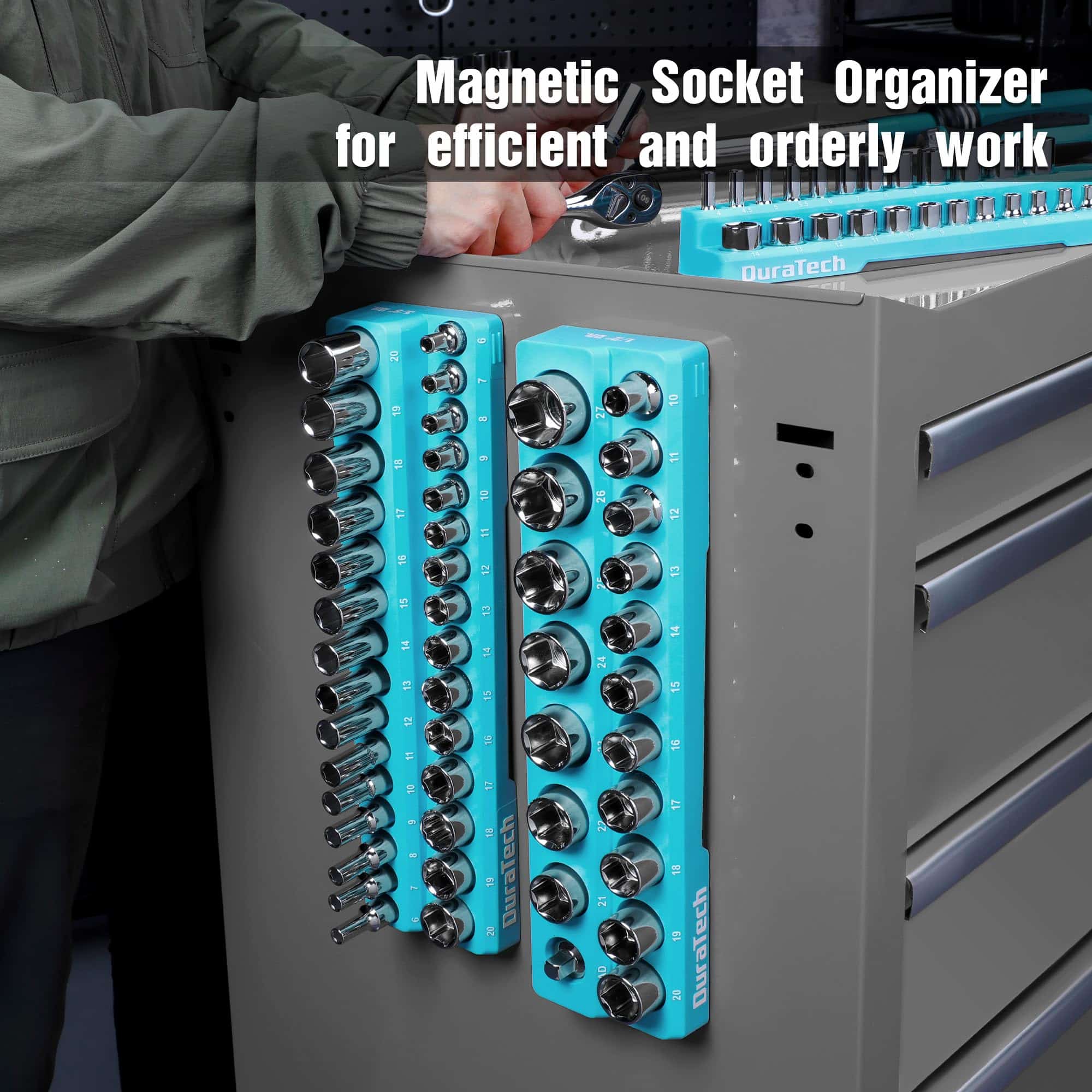 Juego de Organizador de Vasos Magnéticos DURATECH, 1/4", - Imagen 8