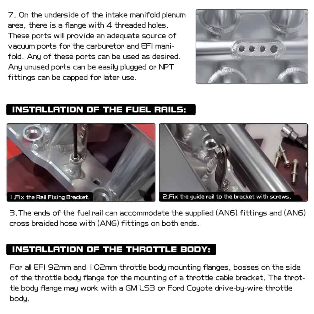 92MM Colector de Admisión con Rieles de Combustible y - Imagen 6