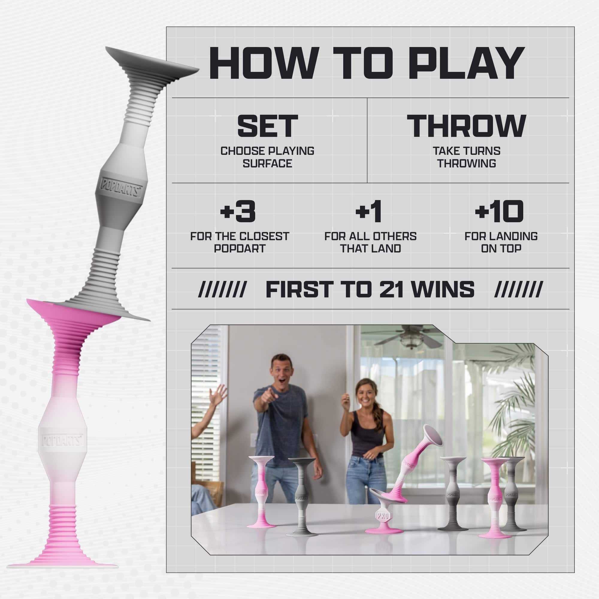 Juego de Set POPDARTS PRO (Rosa y Gris) - Juego de - Imagen 5