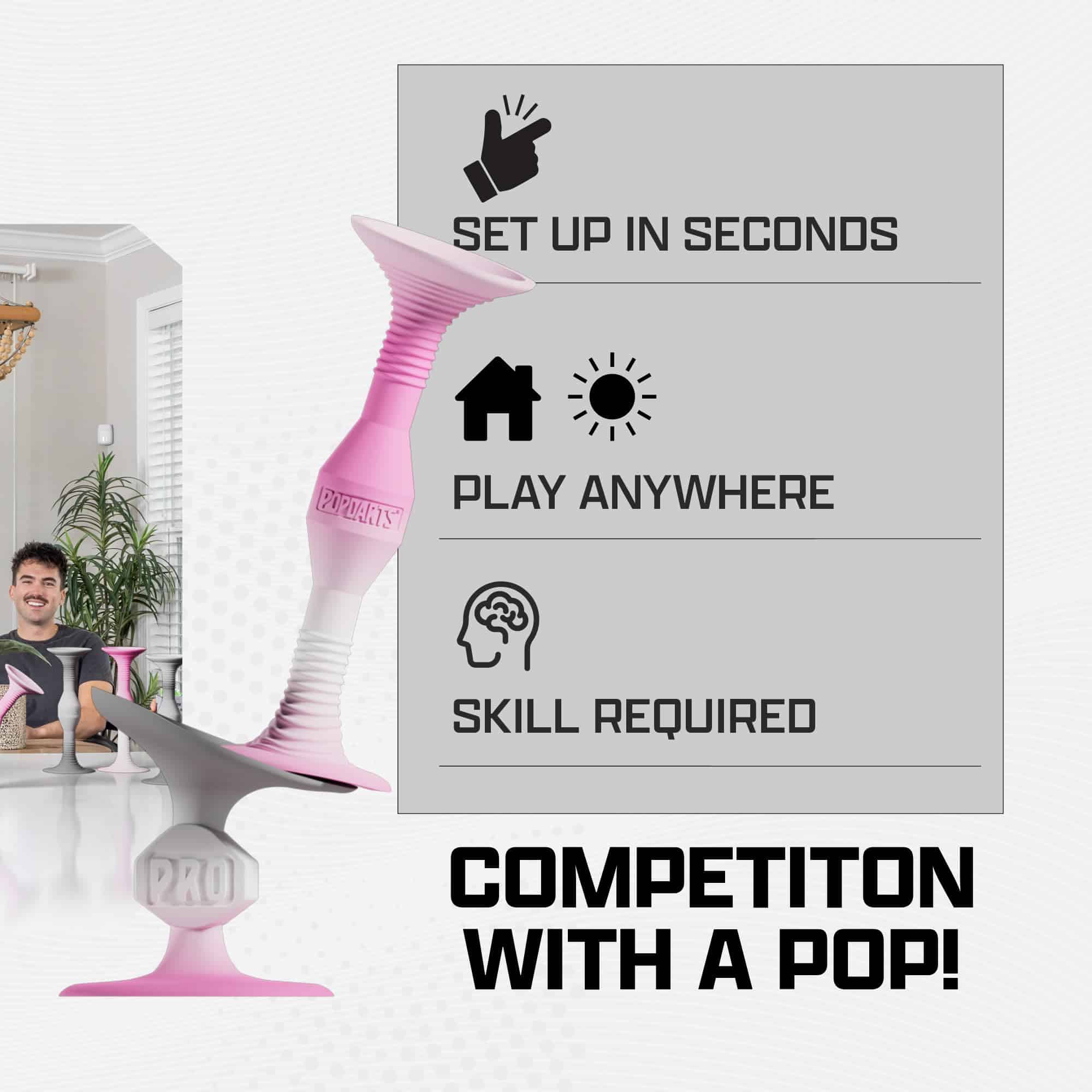 Juego de Set POPDARTS PRO (Rosa y Gris) - Juego de - Imagen 4