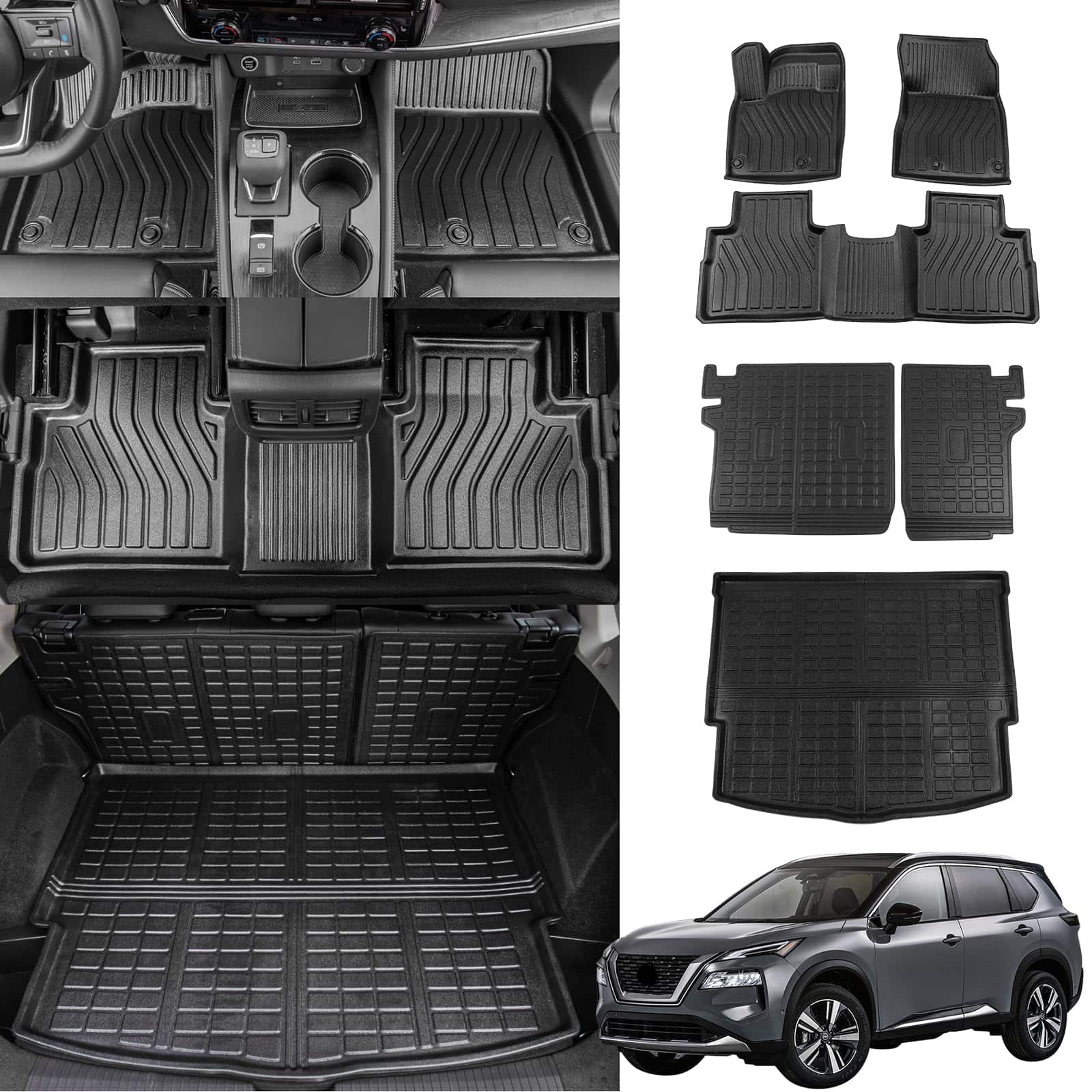 Tapetes para Piso Bomely Compatibles con Nissan Rogue