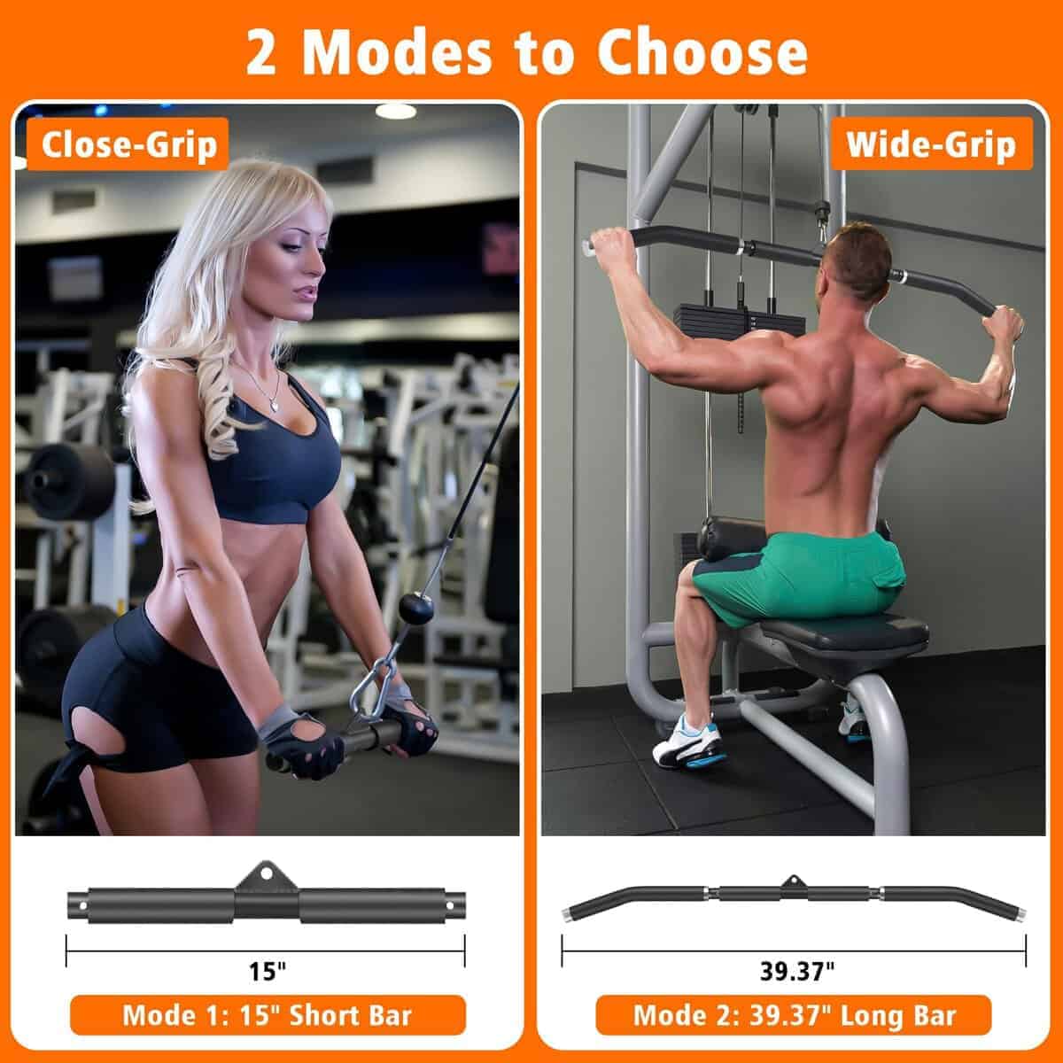 SERTT Accesorios actualizados para lat pulldown, Barra - Imagen 6