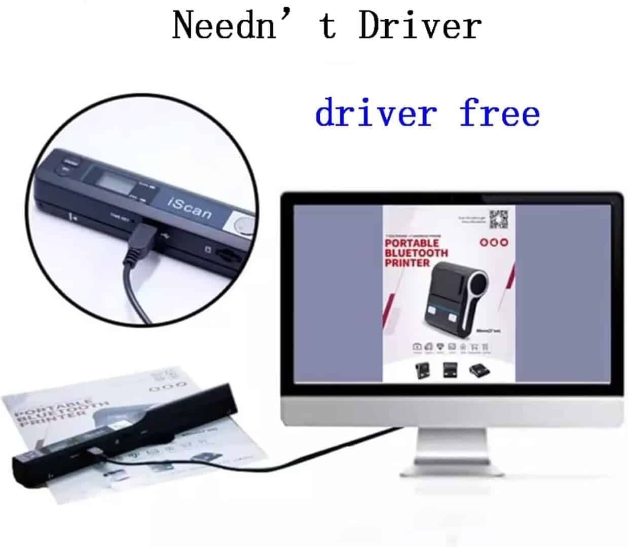 Escáner Portátil sin Tarjeta SD, Escáner de Imágenes en - Imagen 9