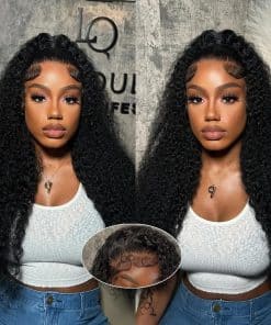Heylisa Pelucas de Encaje Ondulado Profundo Pelo Humano Pre