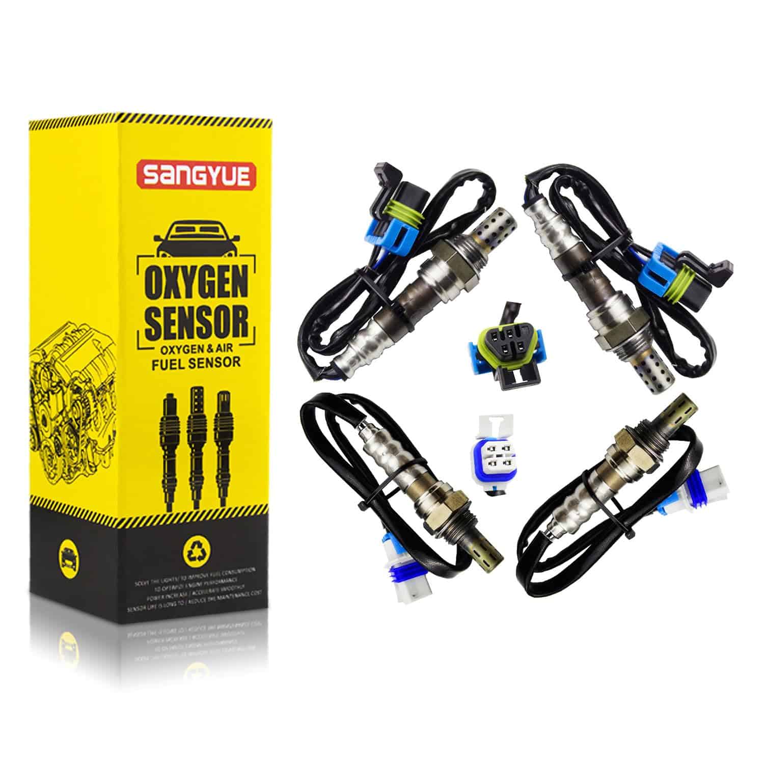Sangyue 4PCS Sensor de Oxígeno O2 1 & 2 -a + Abajo