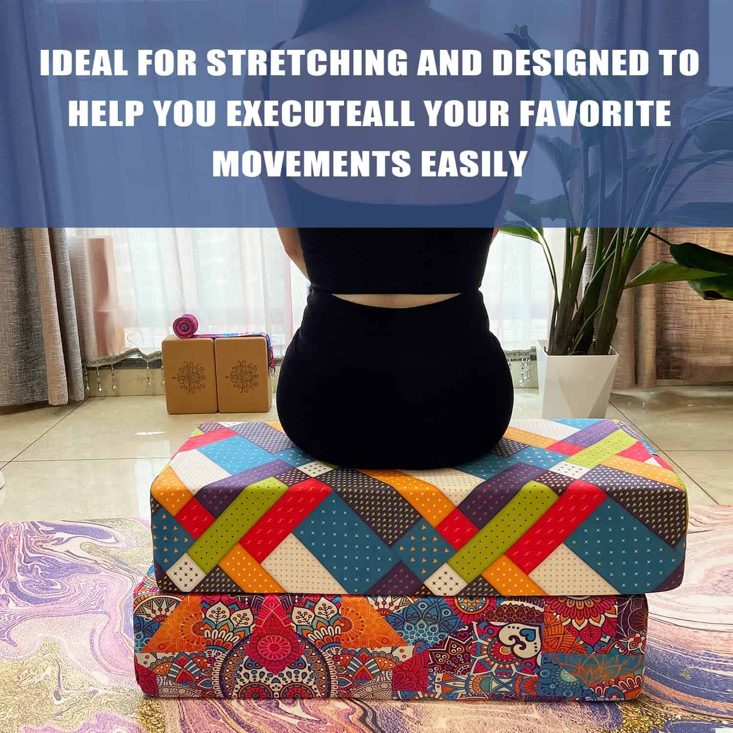 Cojín de apoyo para yoga Aozora para soporte restaurativo y - Imagen 4