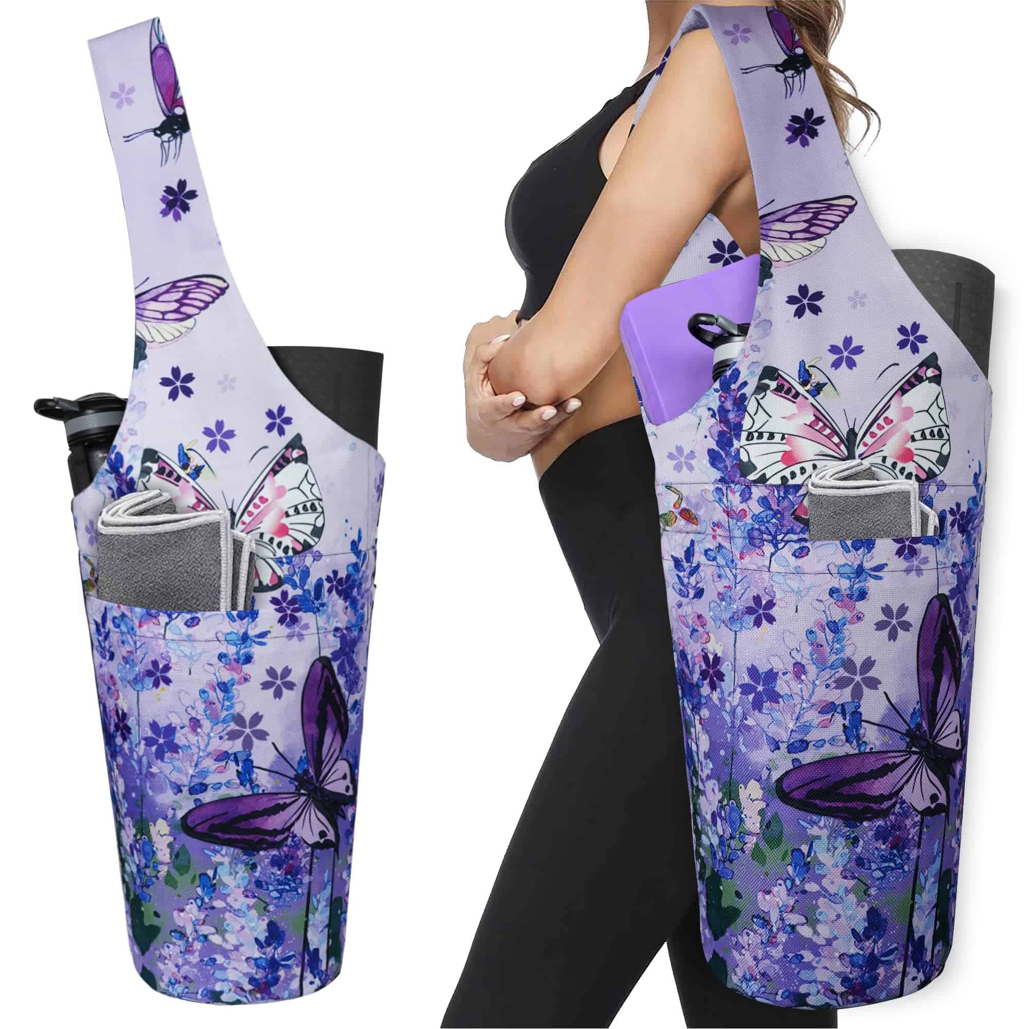 Bolsa de Mat de Yoga - Tote Largo con Bolsillos - Almacena