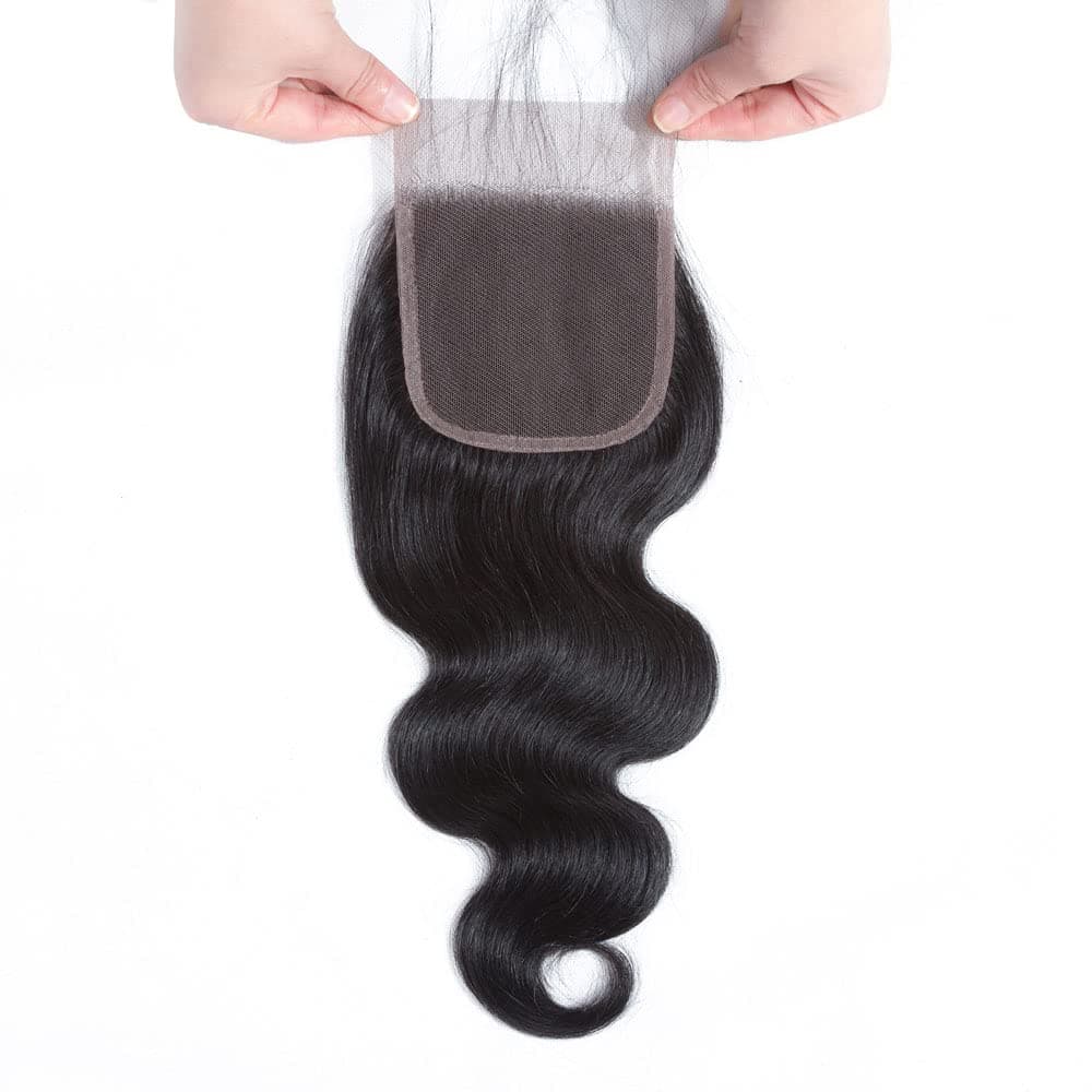Cierre de Encaje 4x4 Onda Corporal Pelo -Negro Natural - Imagen 3