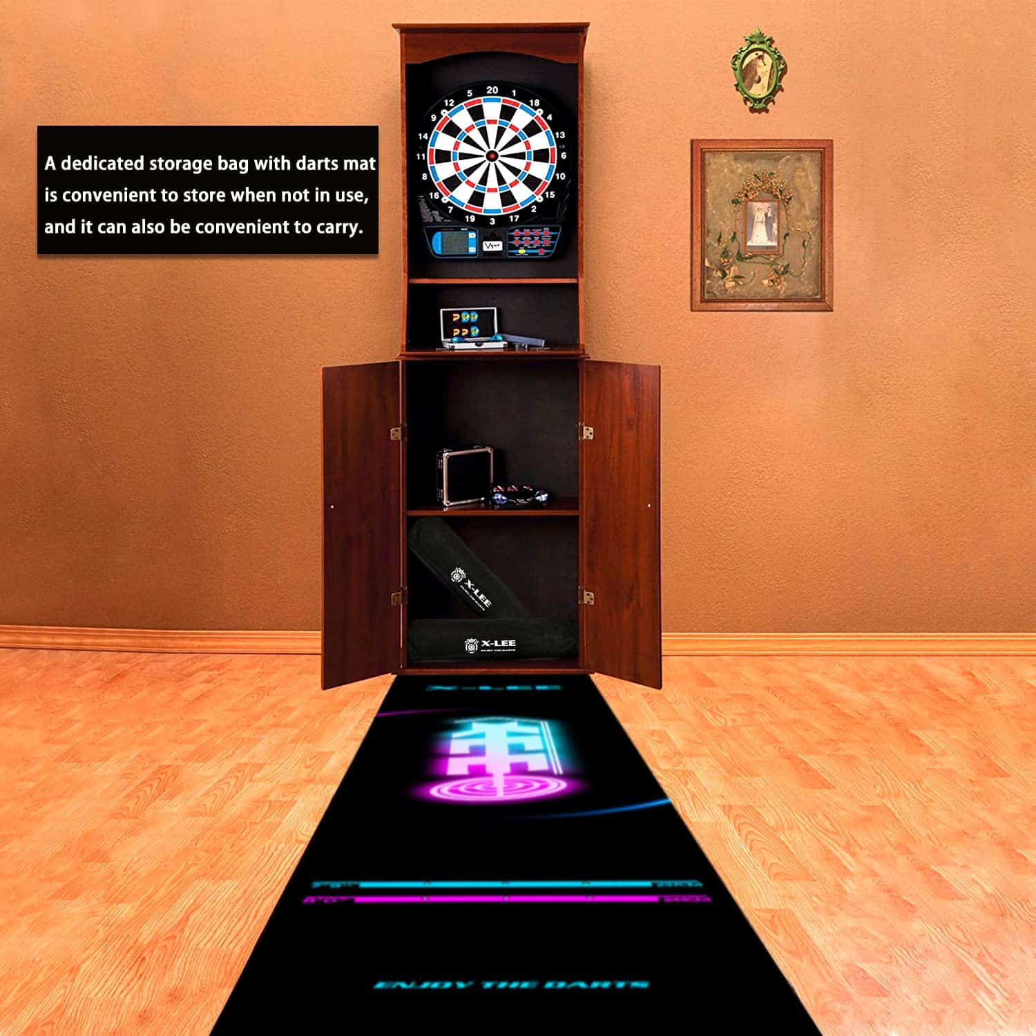 Tapete de Dardos Profesional y Cool WL&ALLEN Antideslizante - Imagen 8