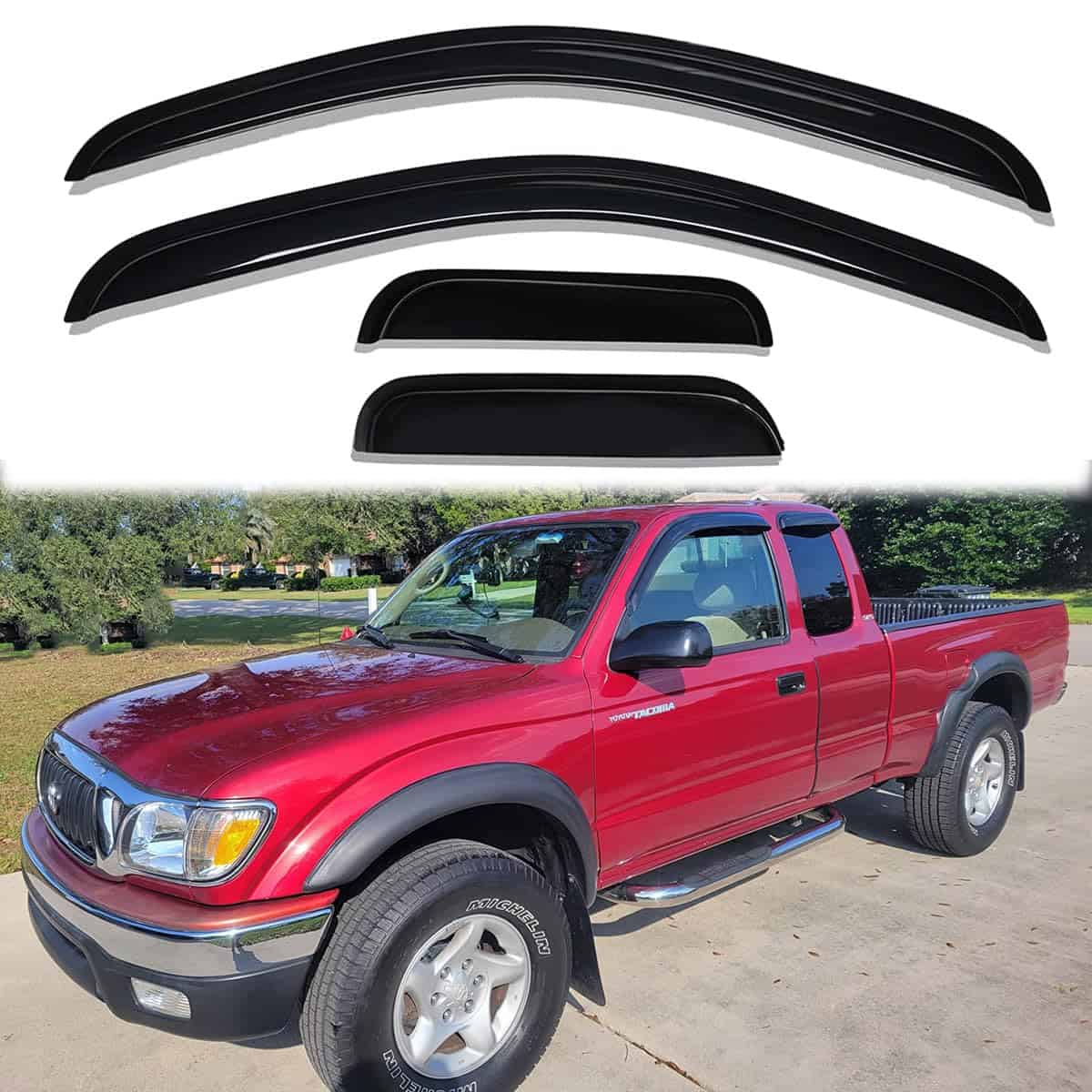 Lifeinfinity Juego original de 4 deflectores de ventana