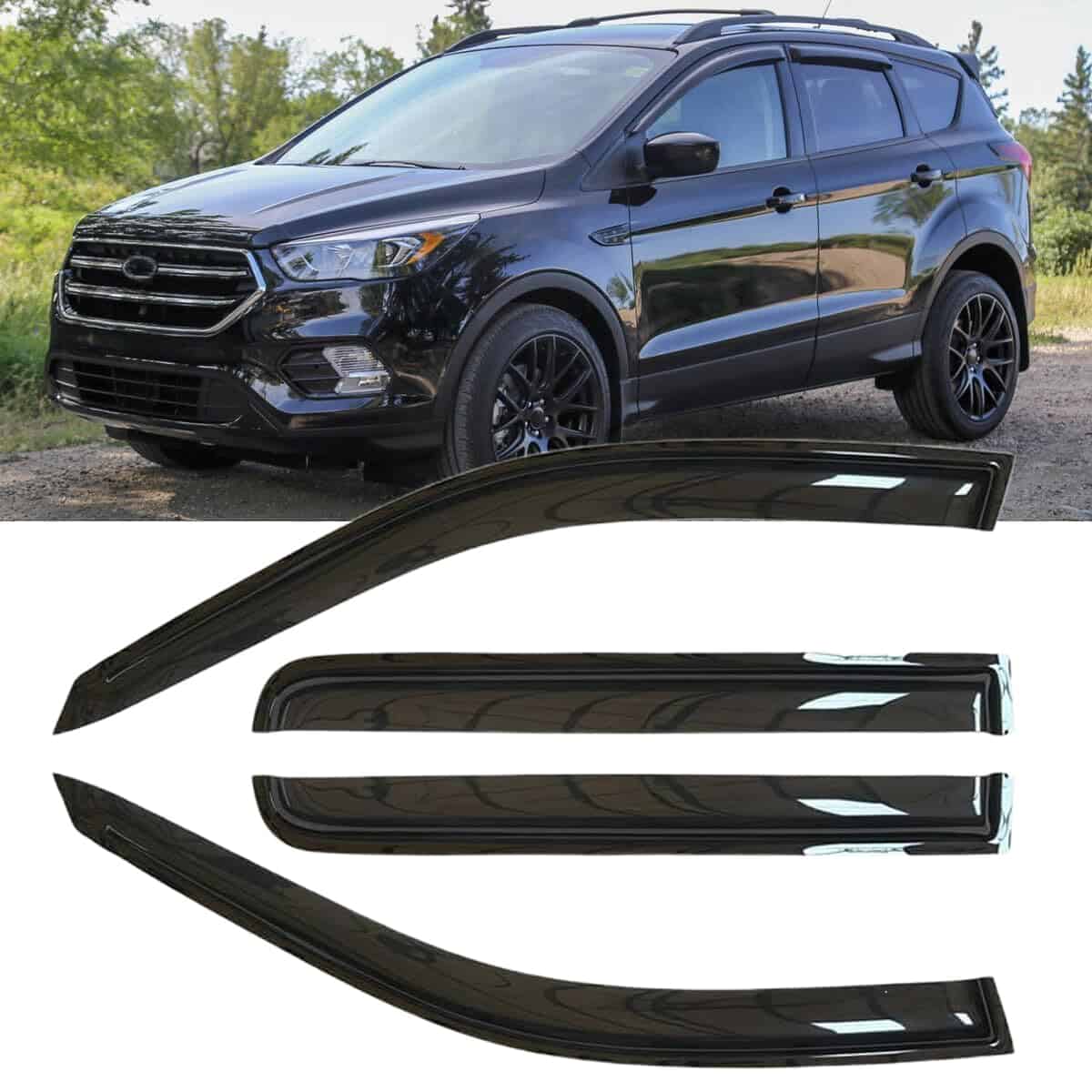 Lifeinfinity Original 4pcs Deflectores de ventana lateral,