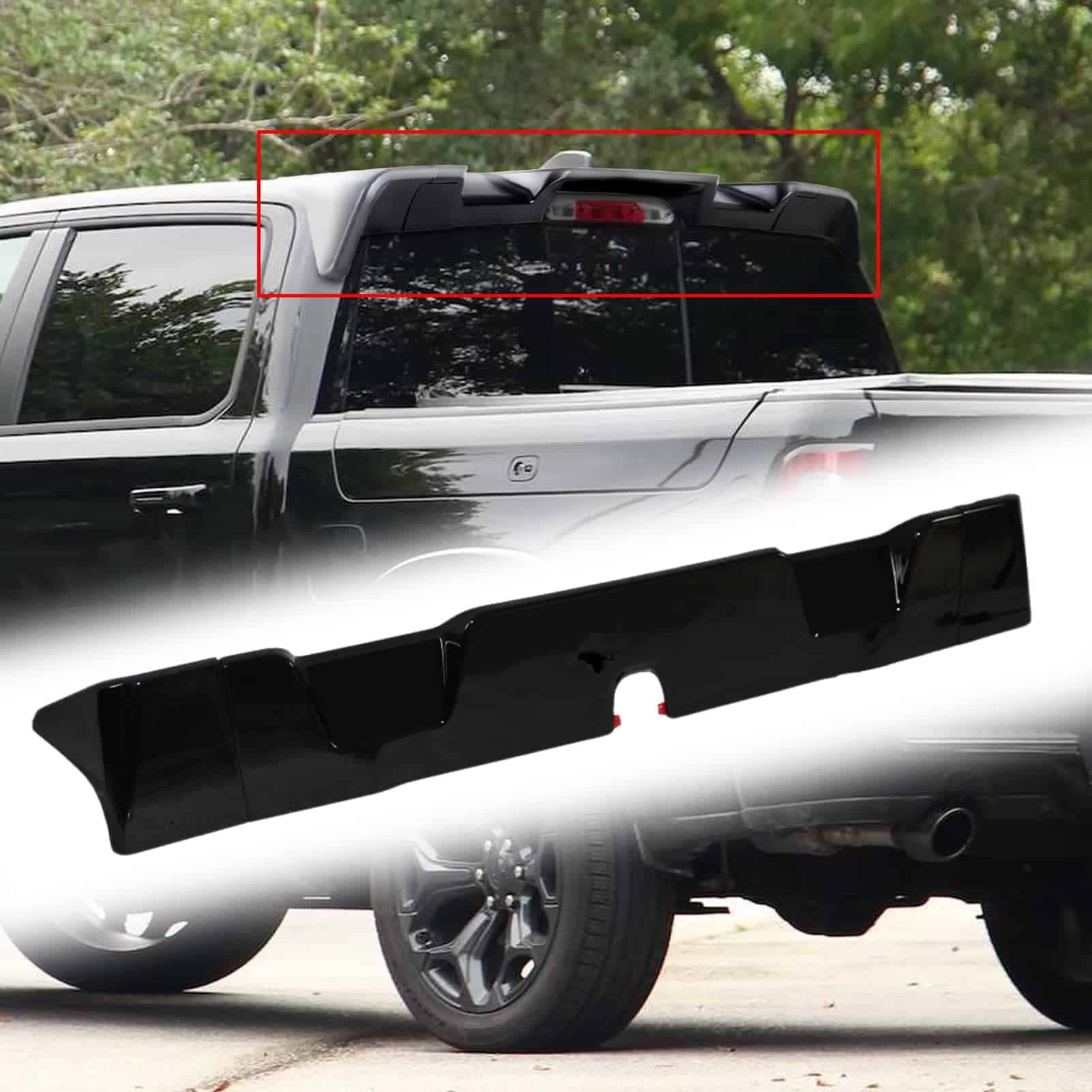 Alerón Divisor Mate Negro Compatible para Camioneta - Imagen 4