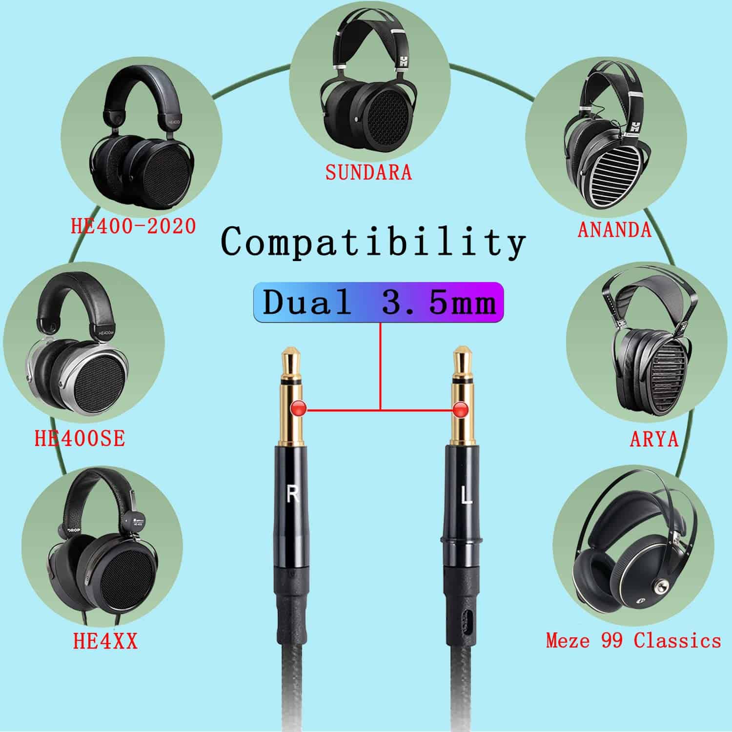 Cable Balanceado FAAEAL Compatible con Hifiman Sundara - Imagen 4