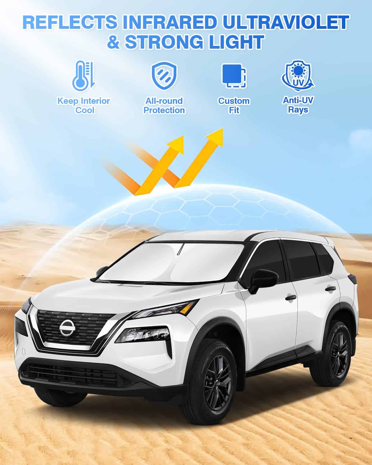 Canvcle Parasoles para Nissan Rogue 2021-2024 2025 (NO para - Imagen 3