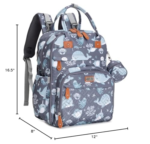 BabbleRoo Mochila para Pañales - Bolso de Viaje para - Imagen 8