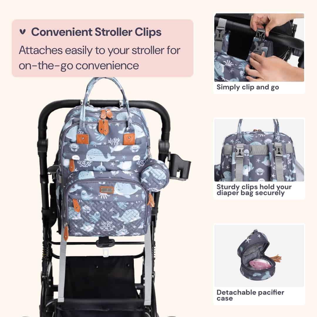 BabbleRoo Mochila para Pañales - Bolso de Viaje para - Imagen 6