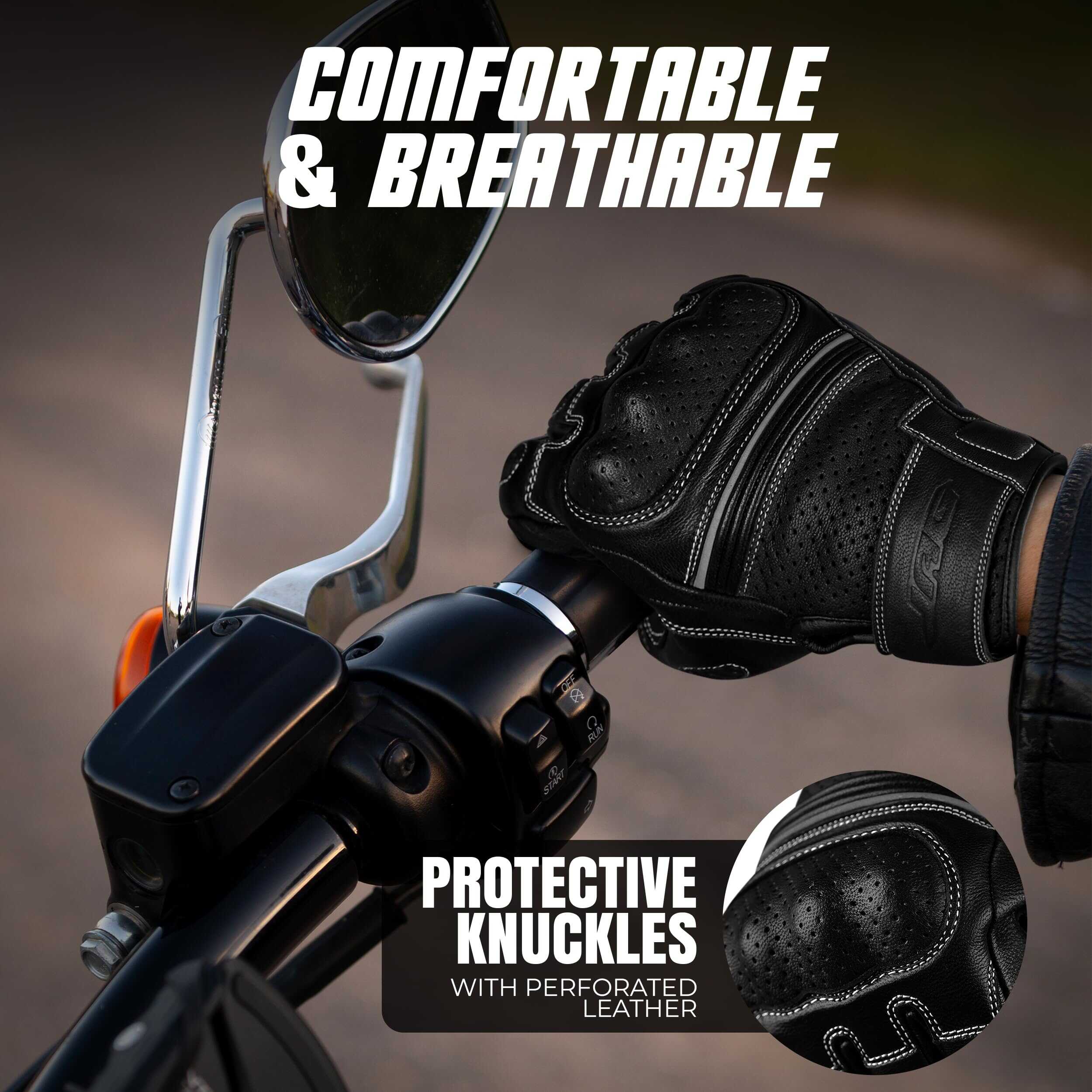 Guantes de Motocicleta J.A.G. - Guantes de -Negro Ninja - Imagen 4