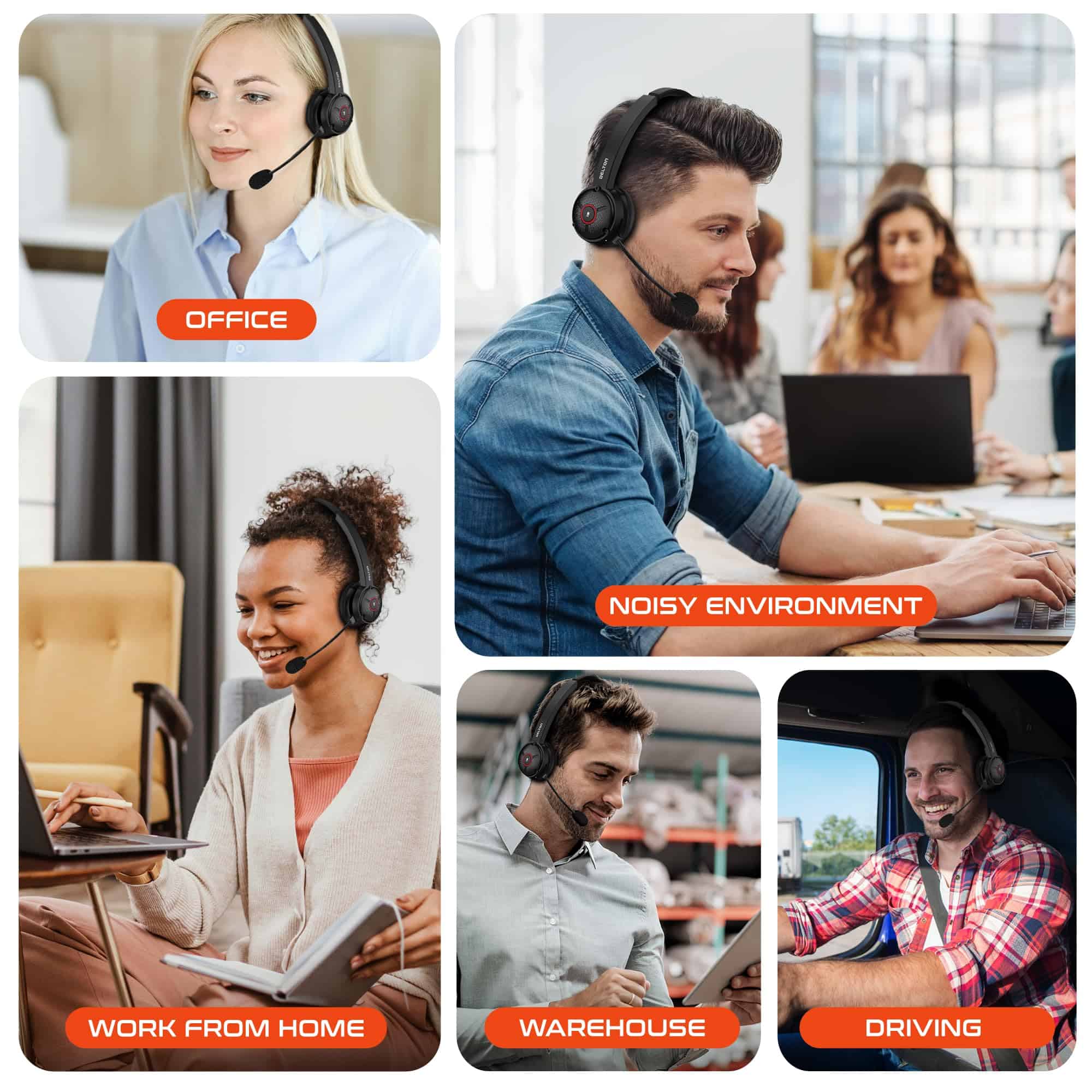 Auriculares inalámbricos con cancelación de ruido Delton - Imagen 10